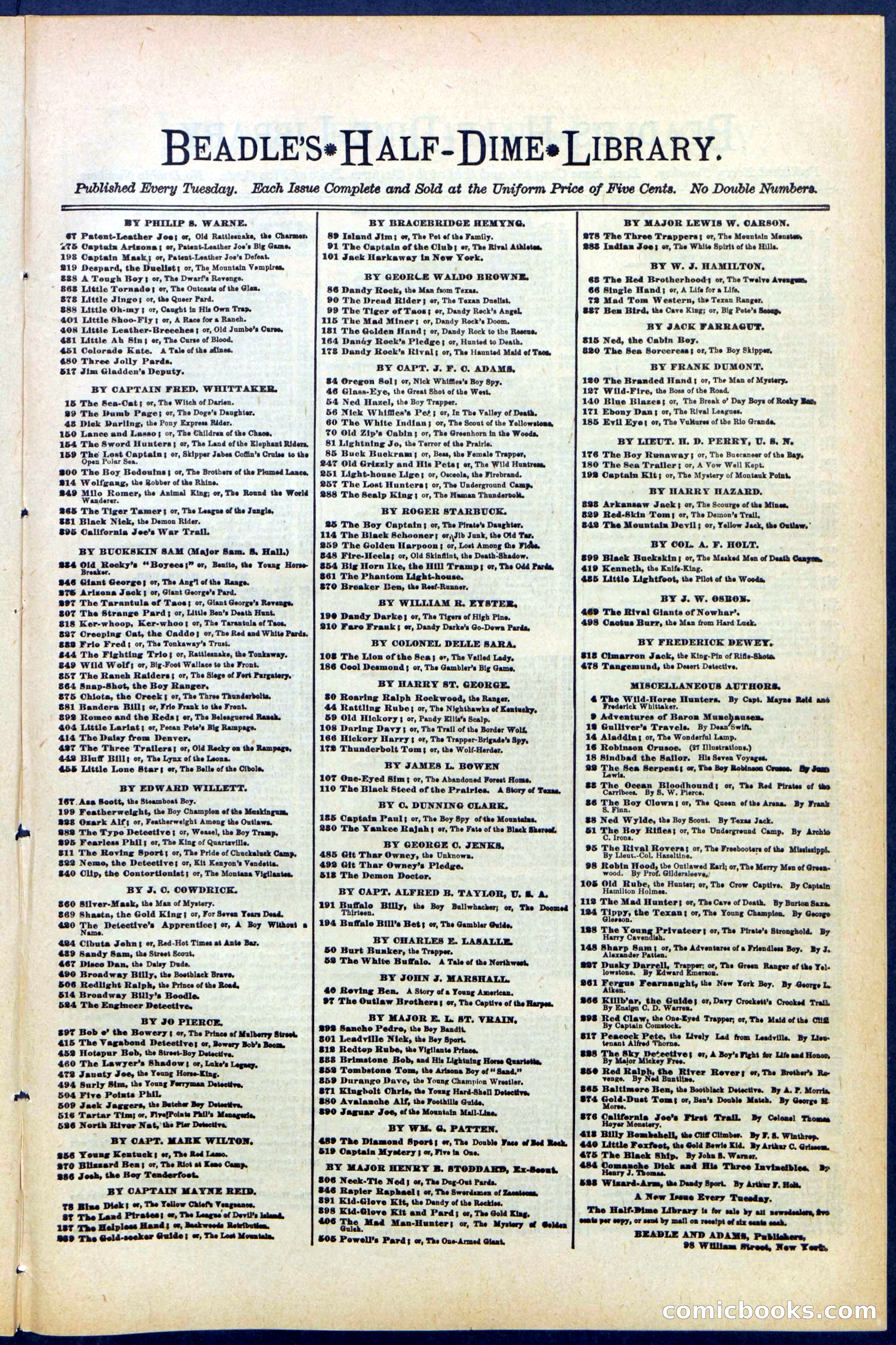 Beadle's New York Dime Library, No. 475 — page 29 of 32