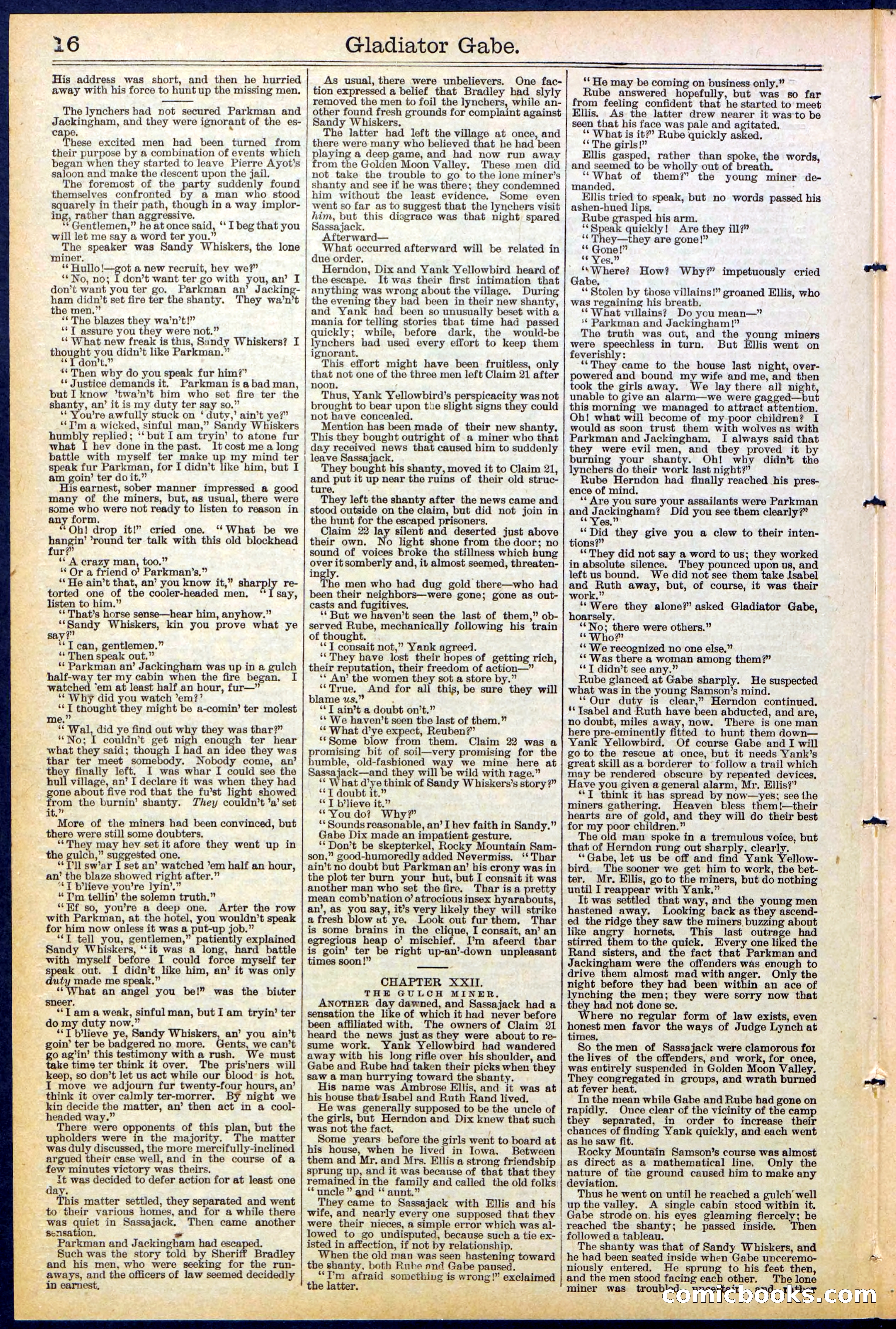 Beadle's New York Dime Library No. 479 — page 16 of 32