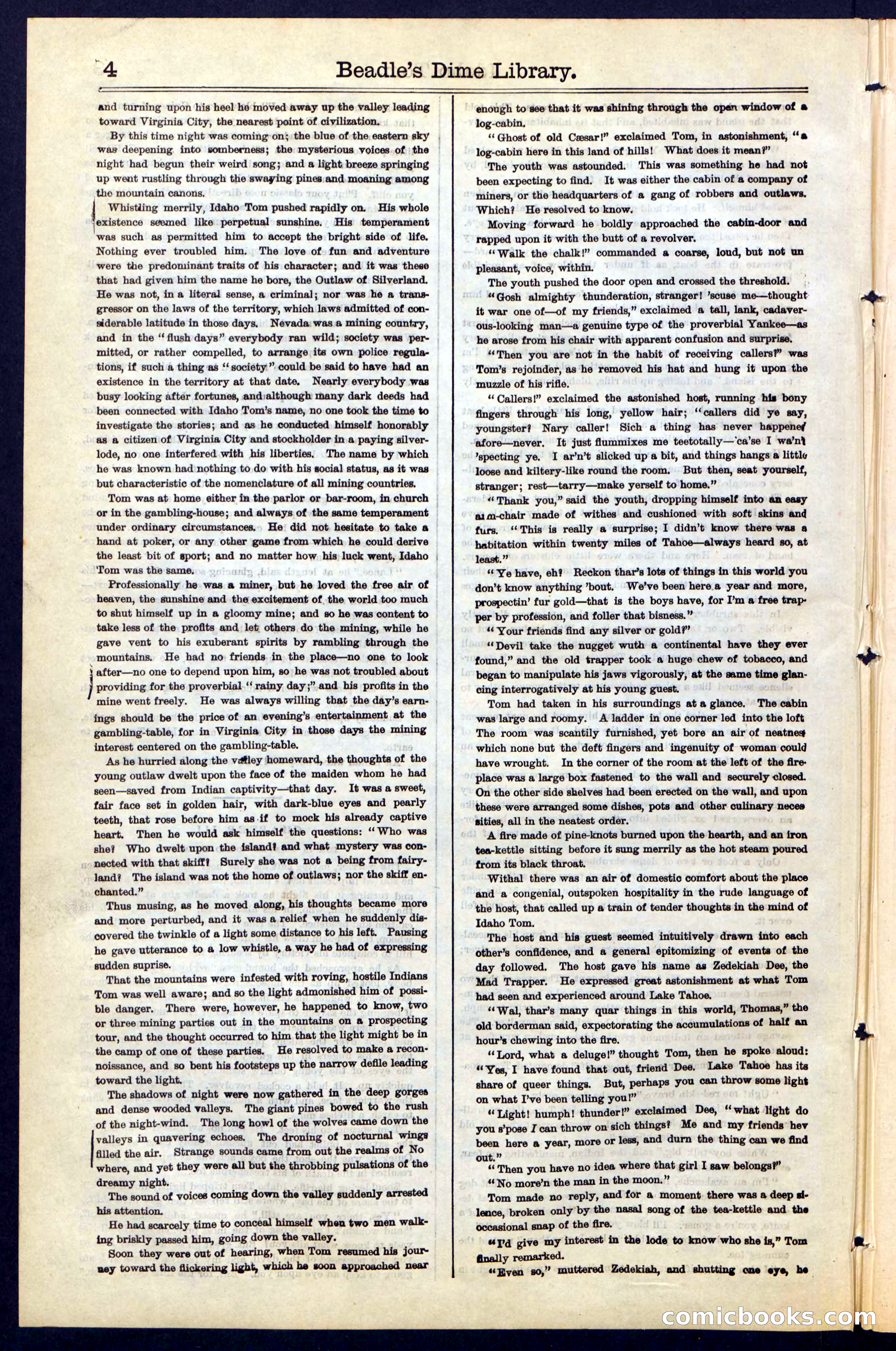 Beadle's New York Dime Library, No. 48 — page 4 of 40