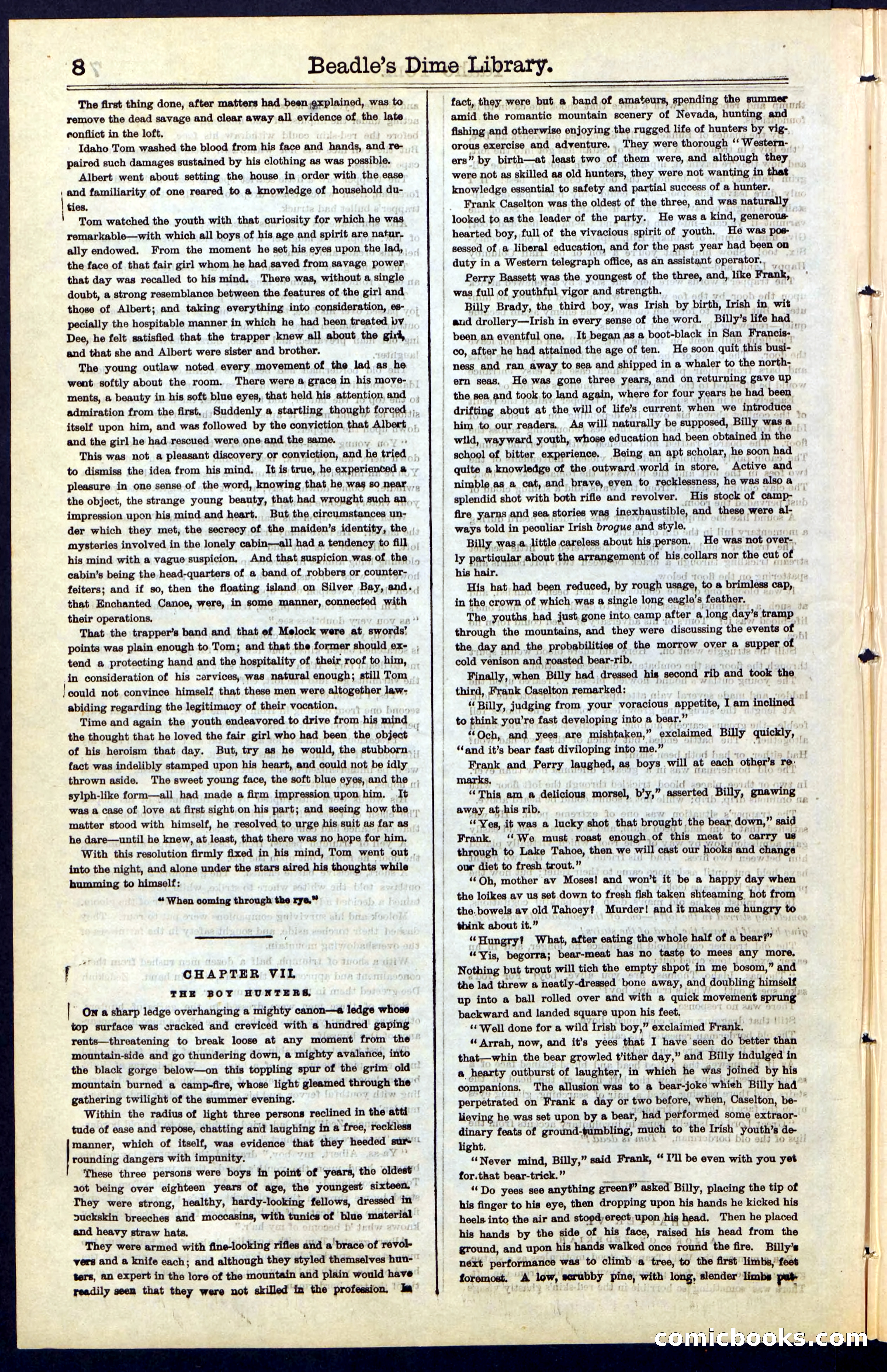 Beadle's New York Dime Library, No. 48 — page 8 of 40