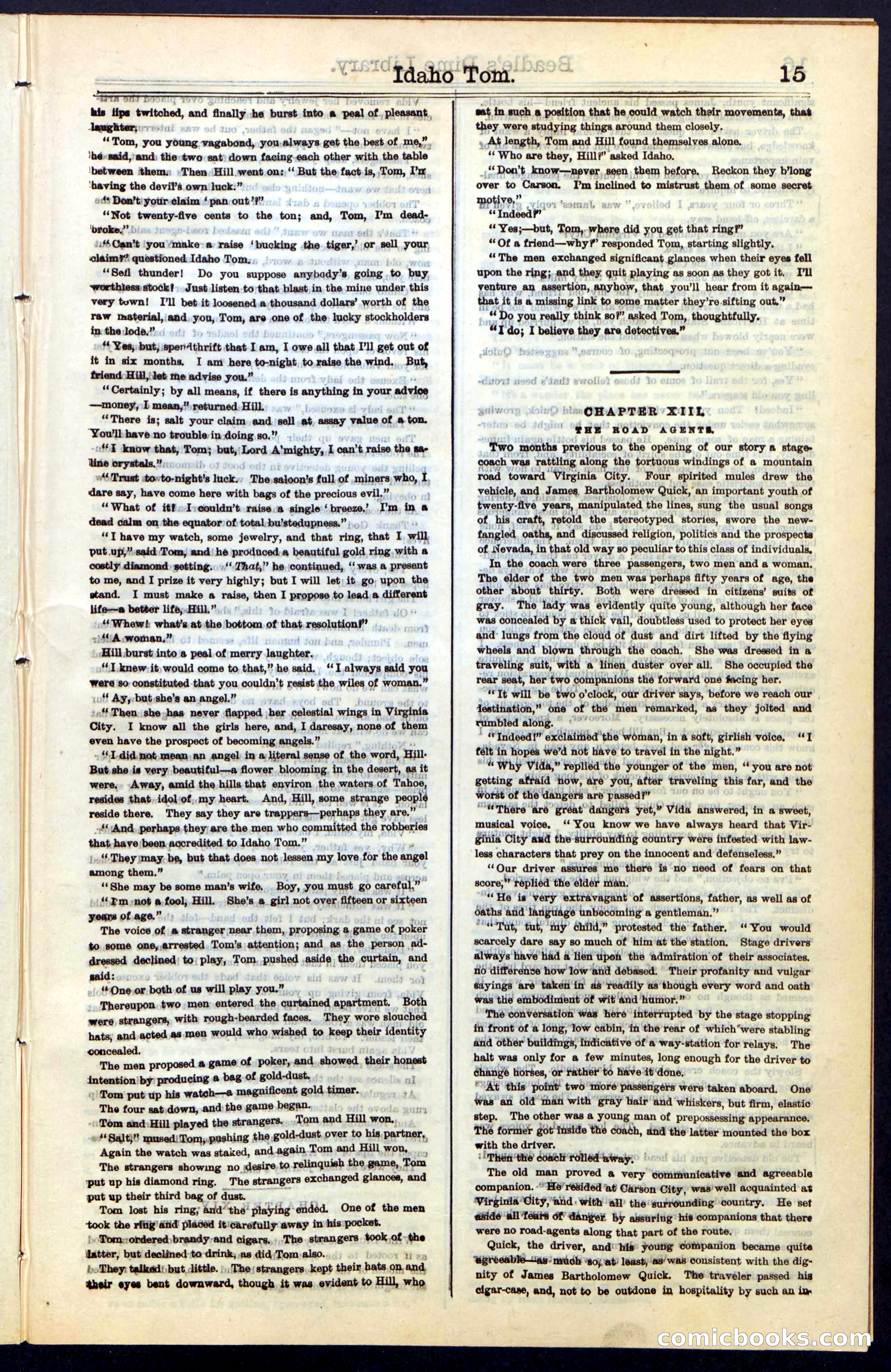 Beadle's New York Dime Library, No. 48 — page 15 of 40