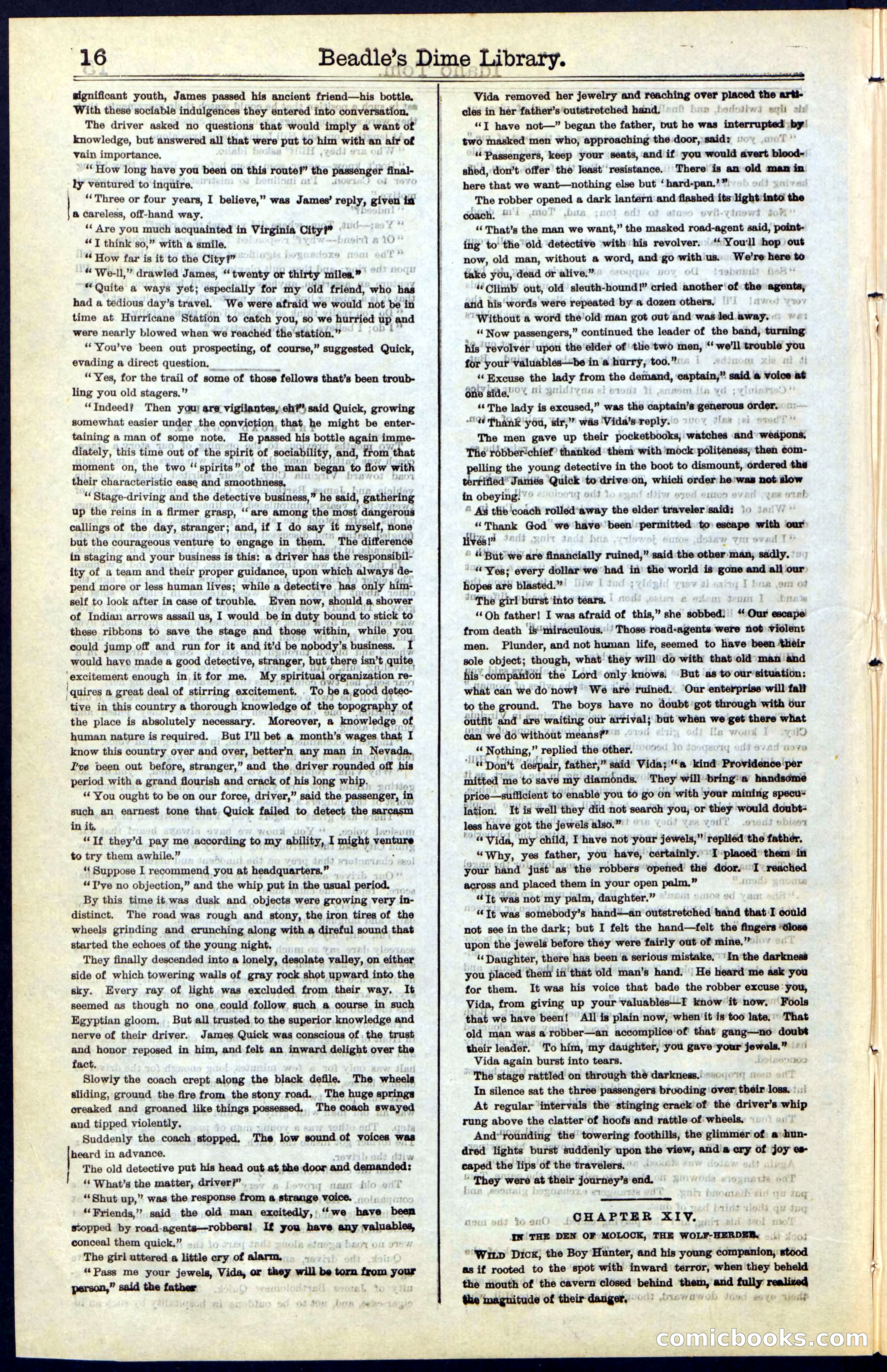 Beadle's New York Dime Library, No. 48 — page 16 of 40