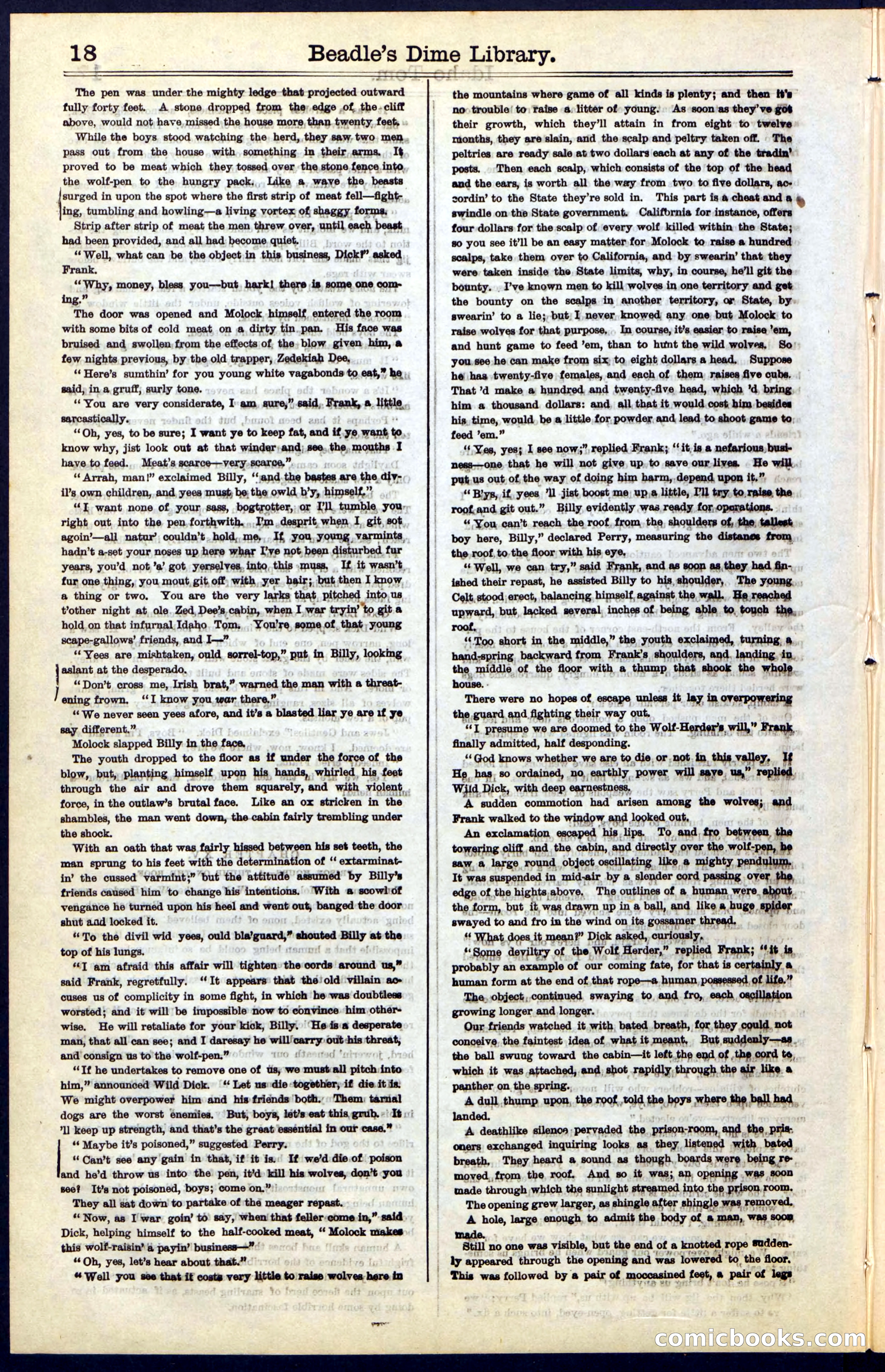 Beadle's New York Dime Library, No. 48 — page 18 of 40