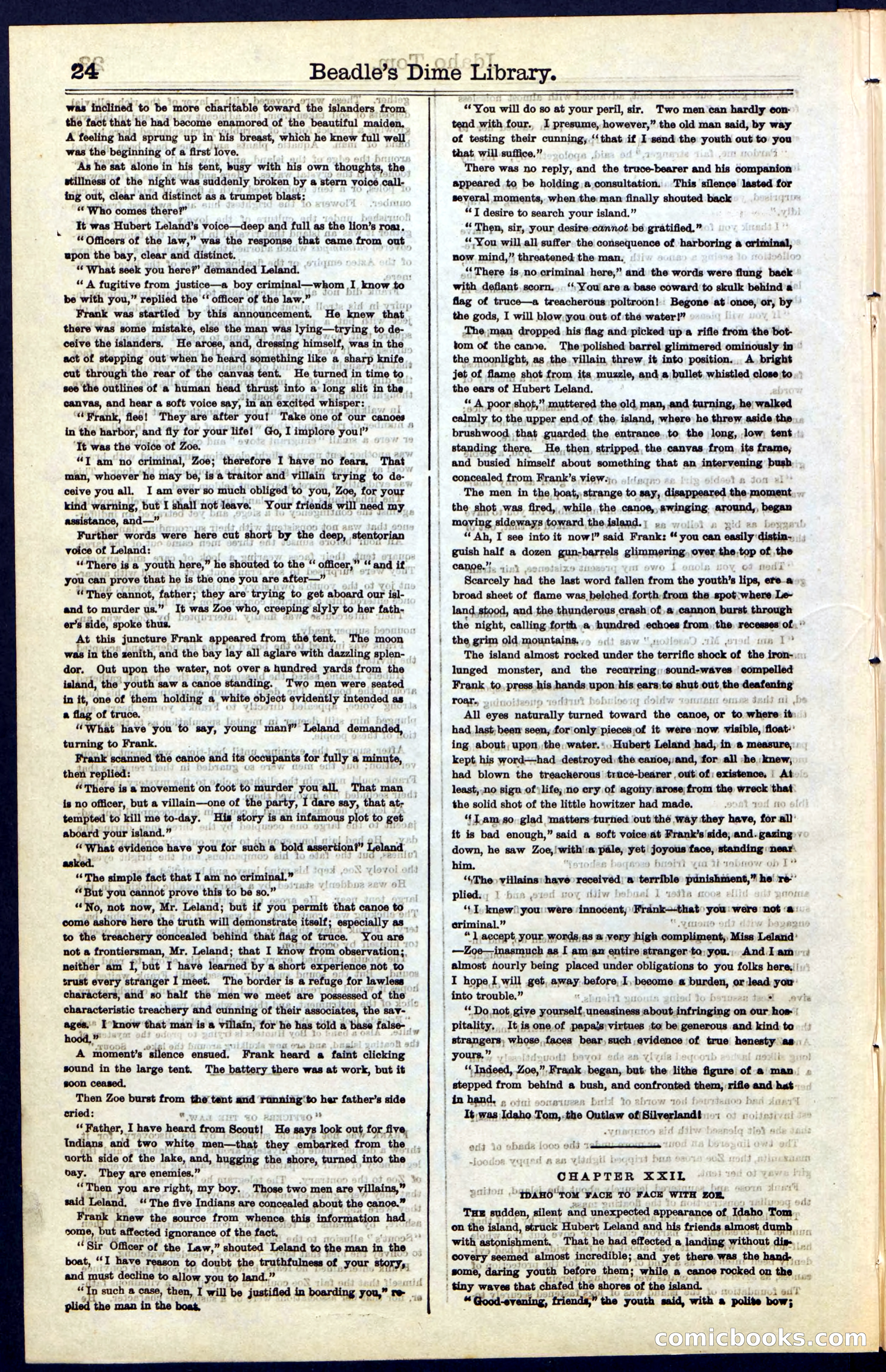 Beadle's New York Dime Library, No. 48 — page 24 of 40