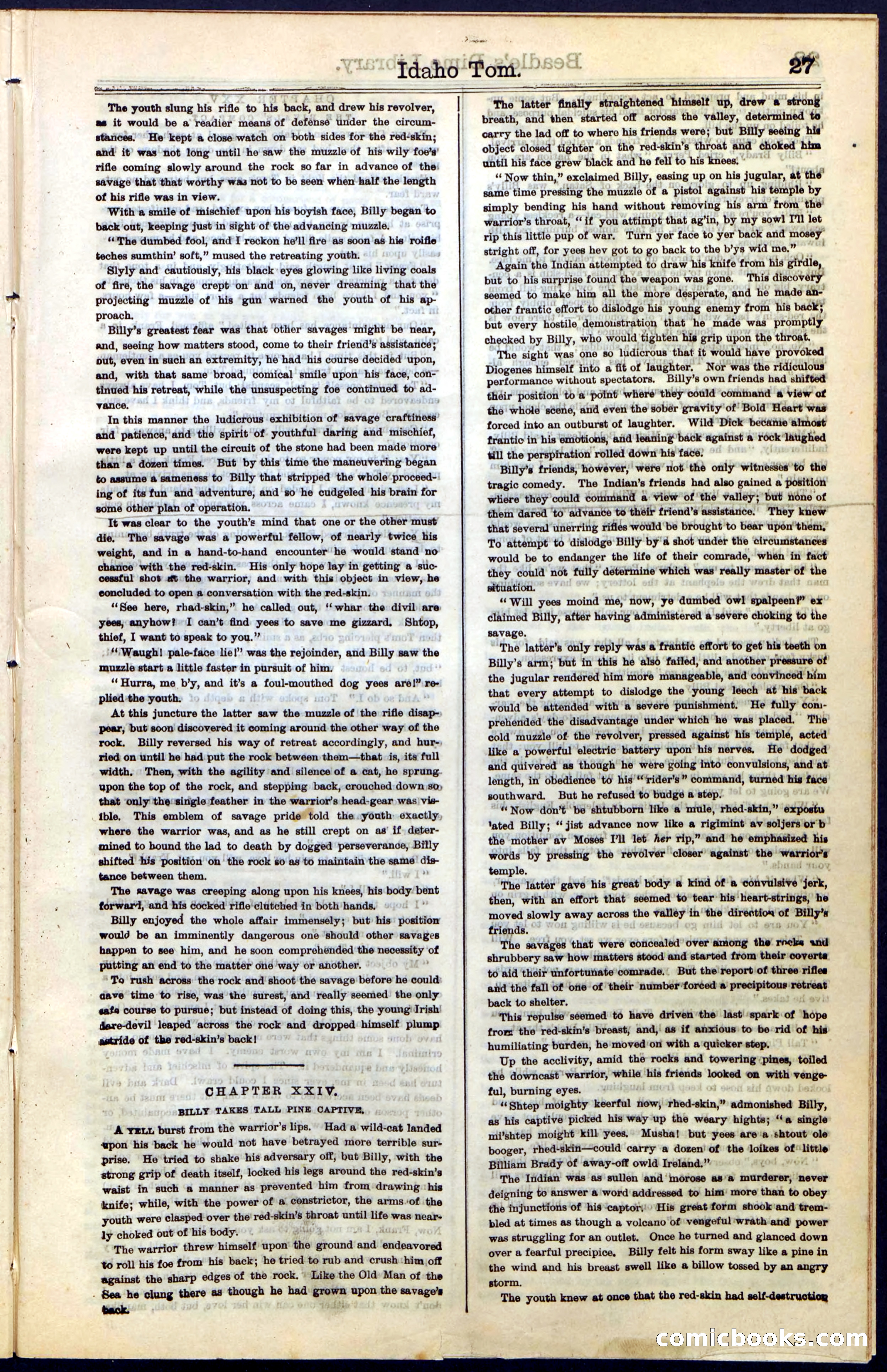Beadle's New York Dime Library, No. 48 — page 27 of 40