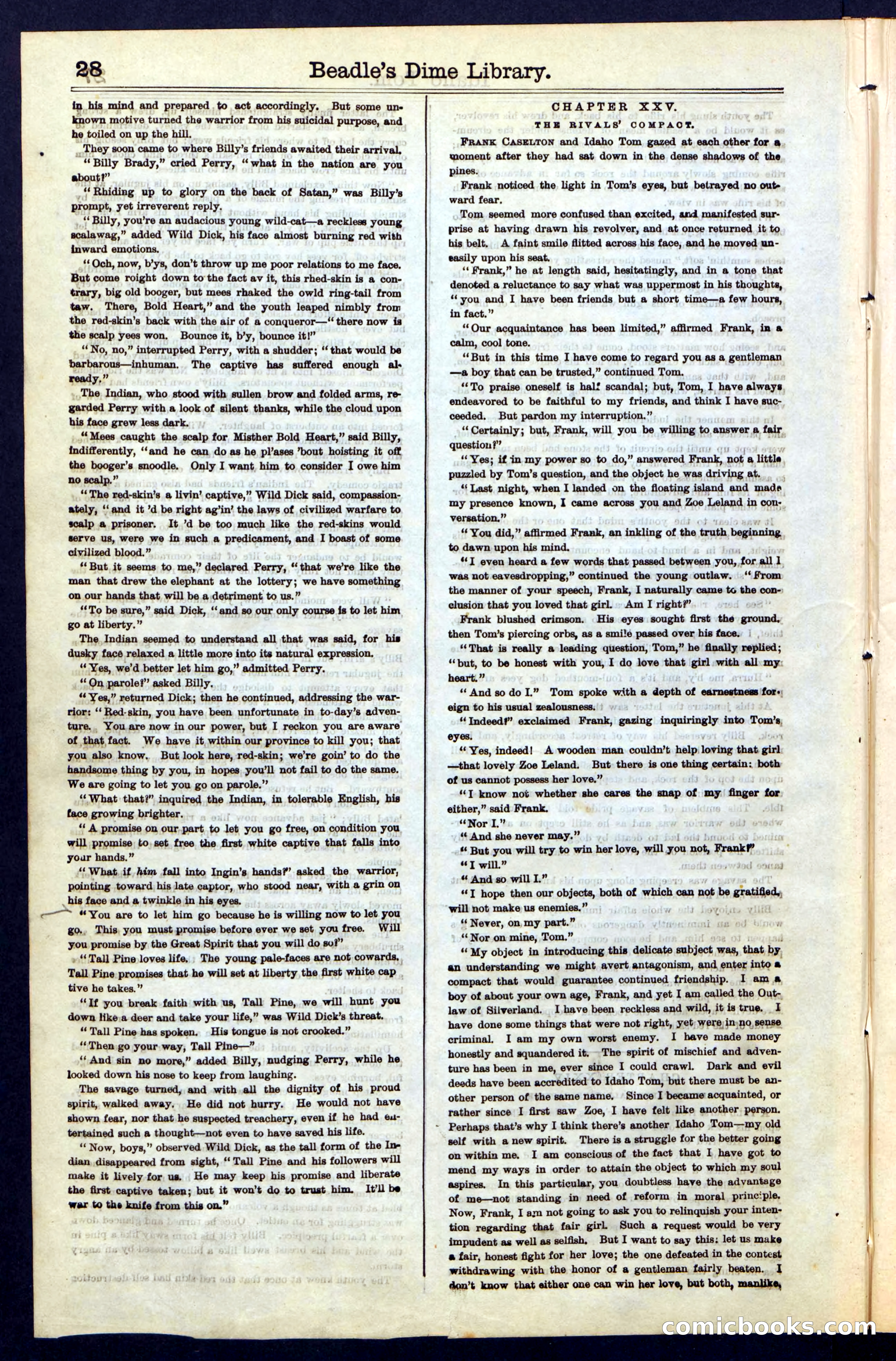 Beadle's New York Dime Library, No. 48 — page 28 of 40