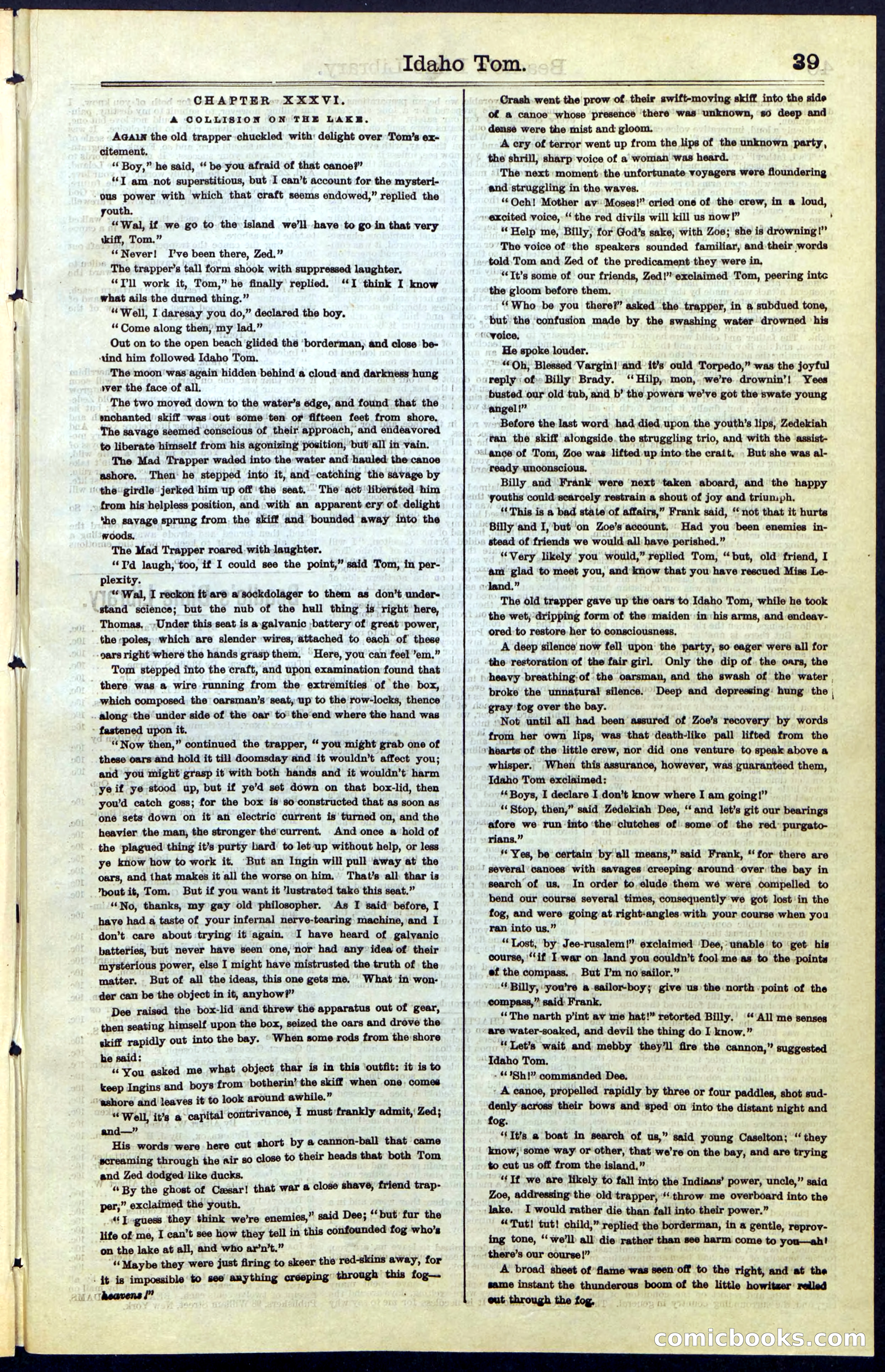 Beadle's New York Dime Library, No. 48 — page 39 of 40