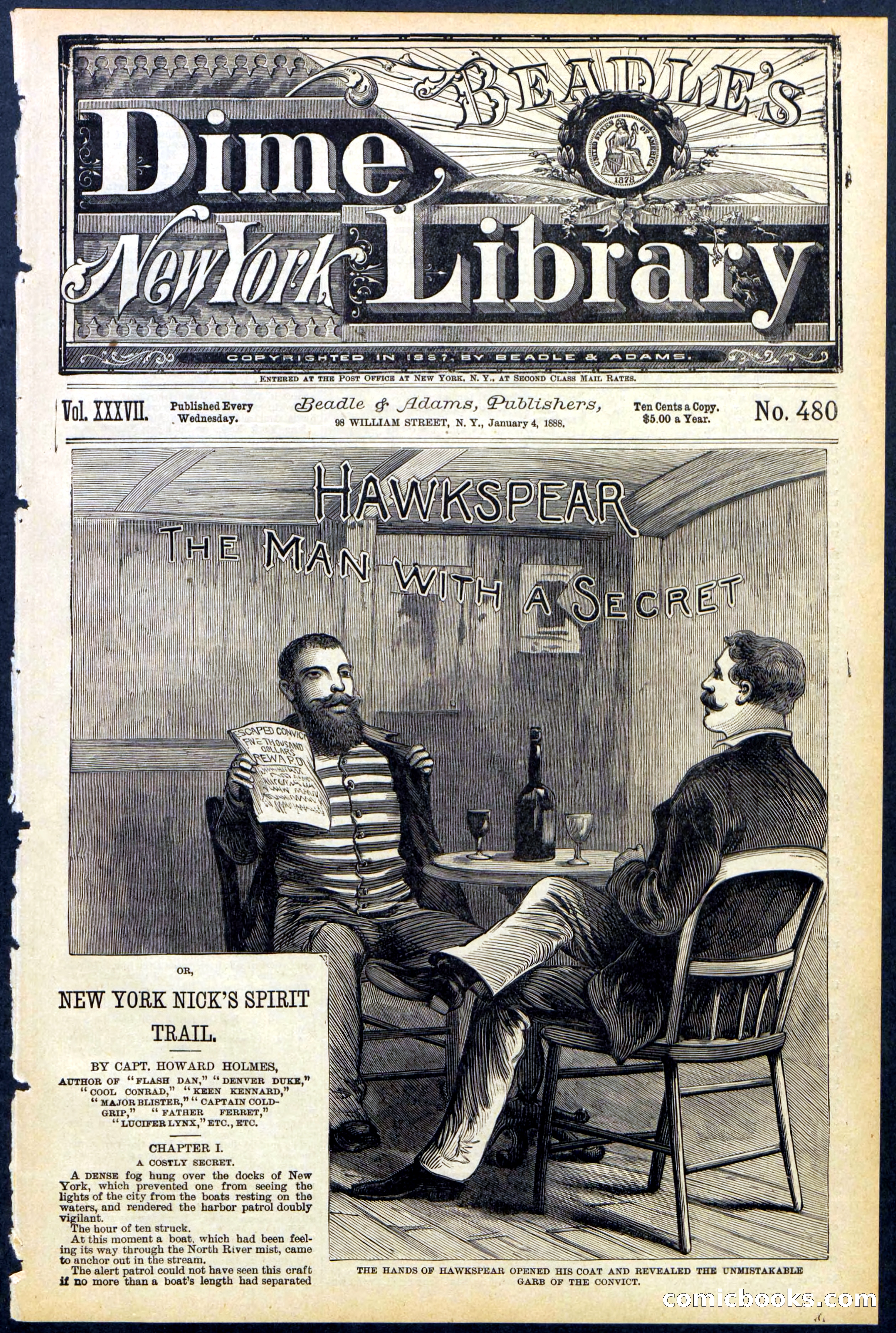 Beadle's New York Dime Library No. 480 — page 1 of 32