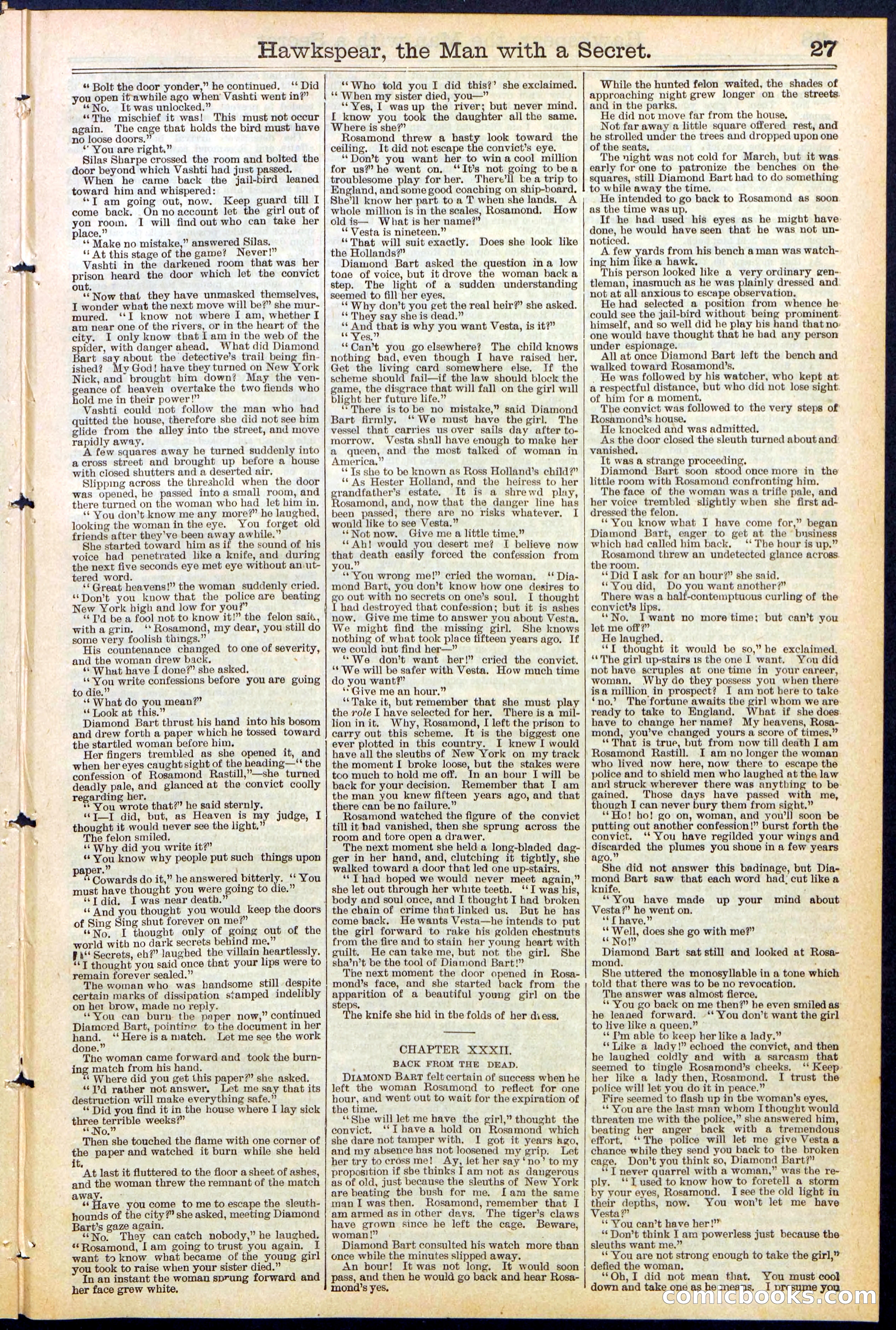Beadle's New York Dime Library No. 480 — page 27 of 32
