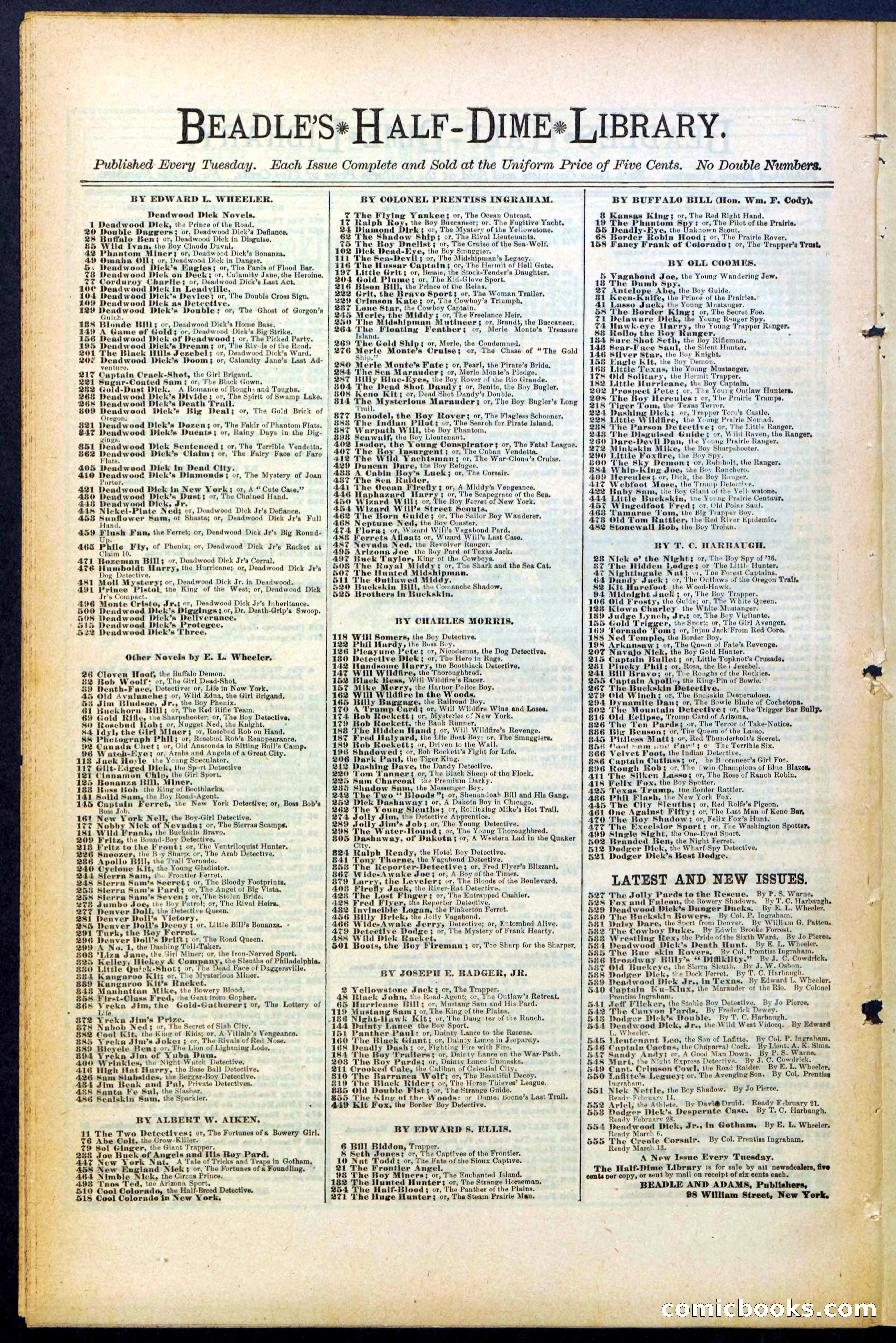 Beadle's New York Dime Library No. 482 — page 30 of 32