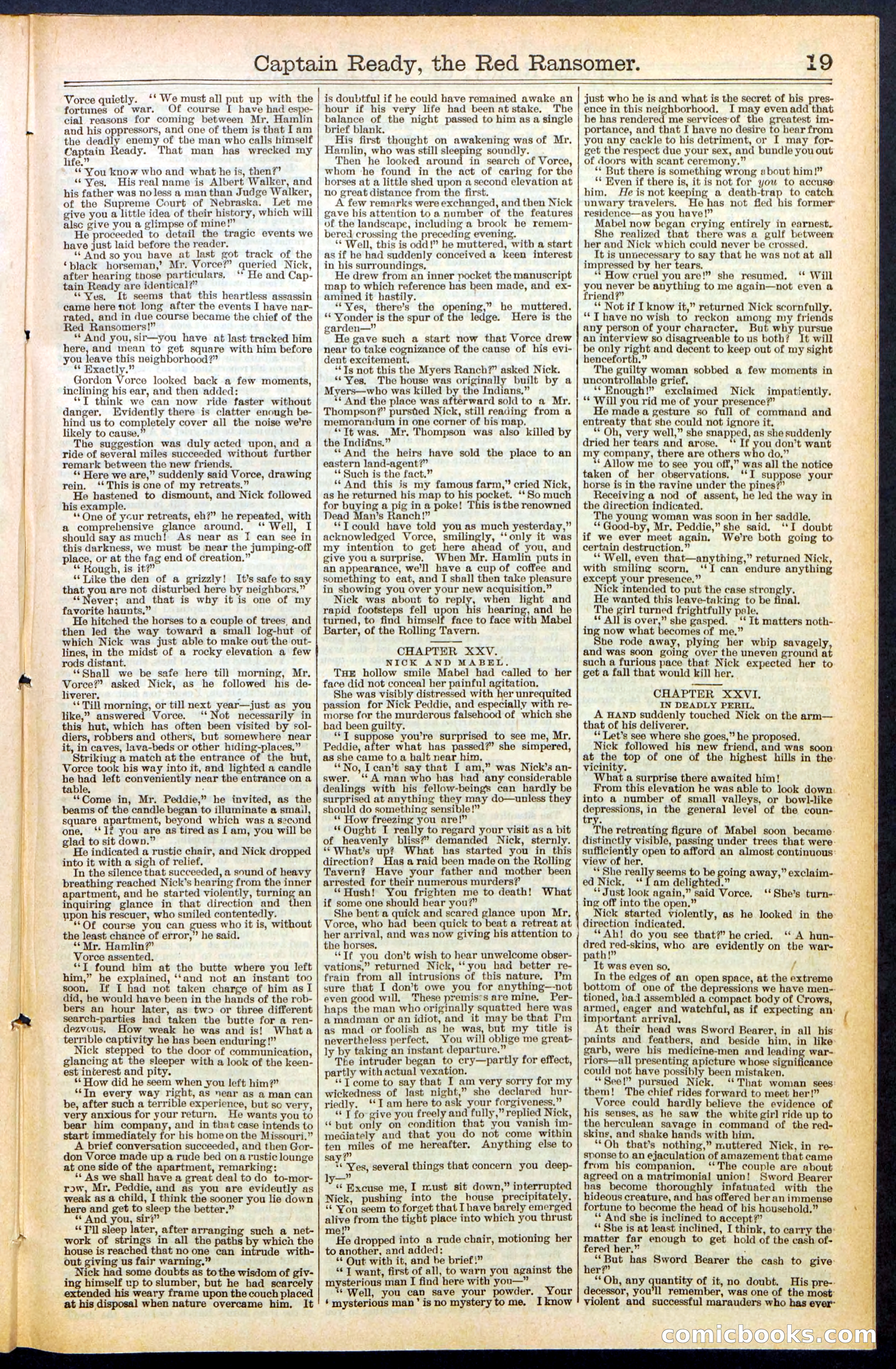 Beadle's New York Dime Library, No. 484 — page 19 of 32