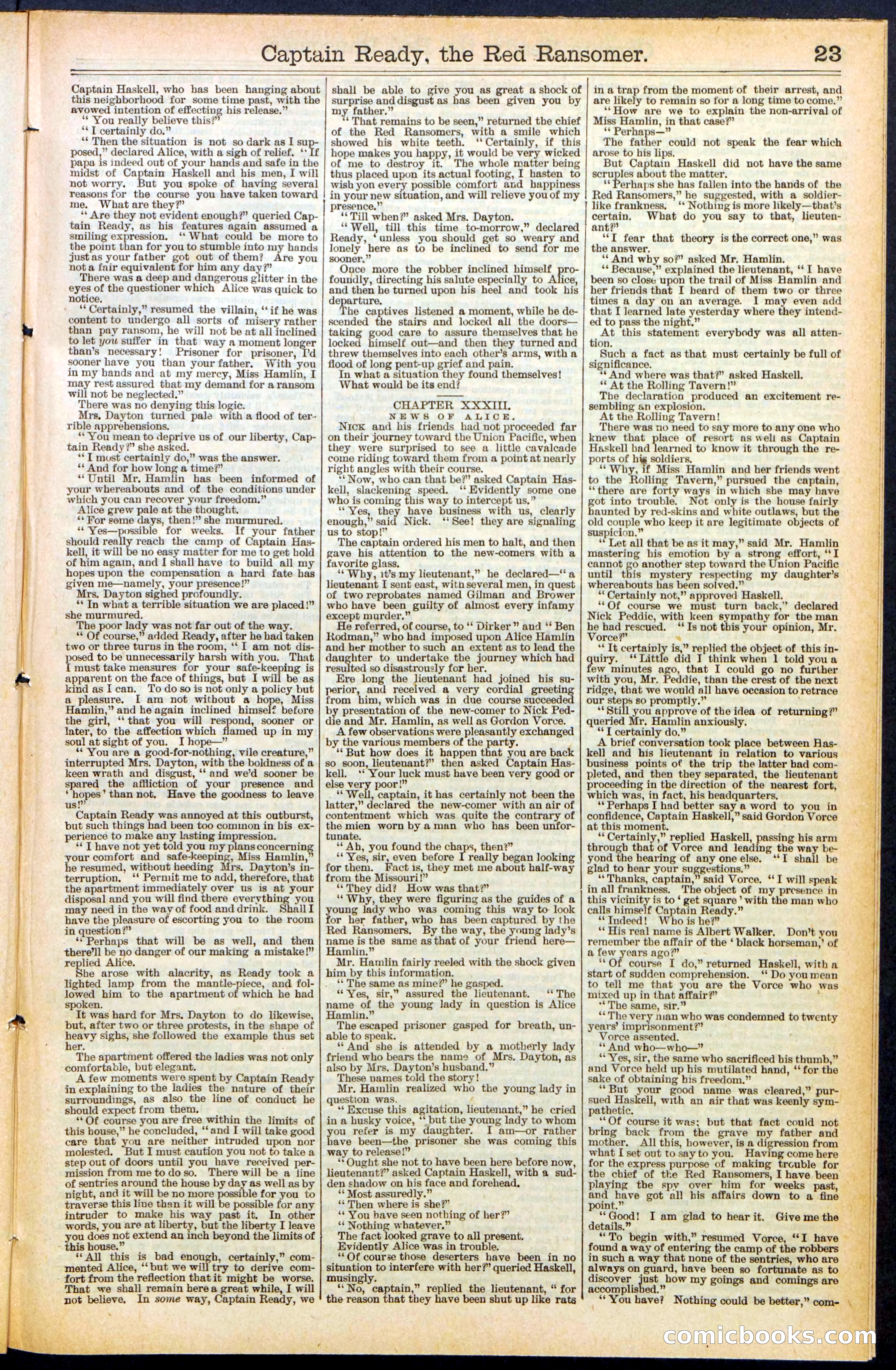 Beadle's New York Dime Library, No. 484 — page 23 of 32