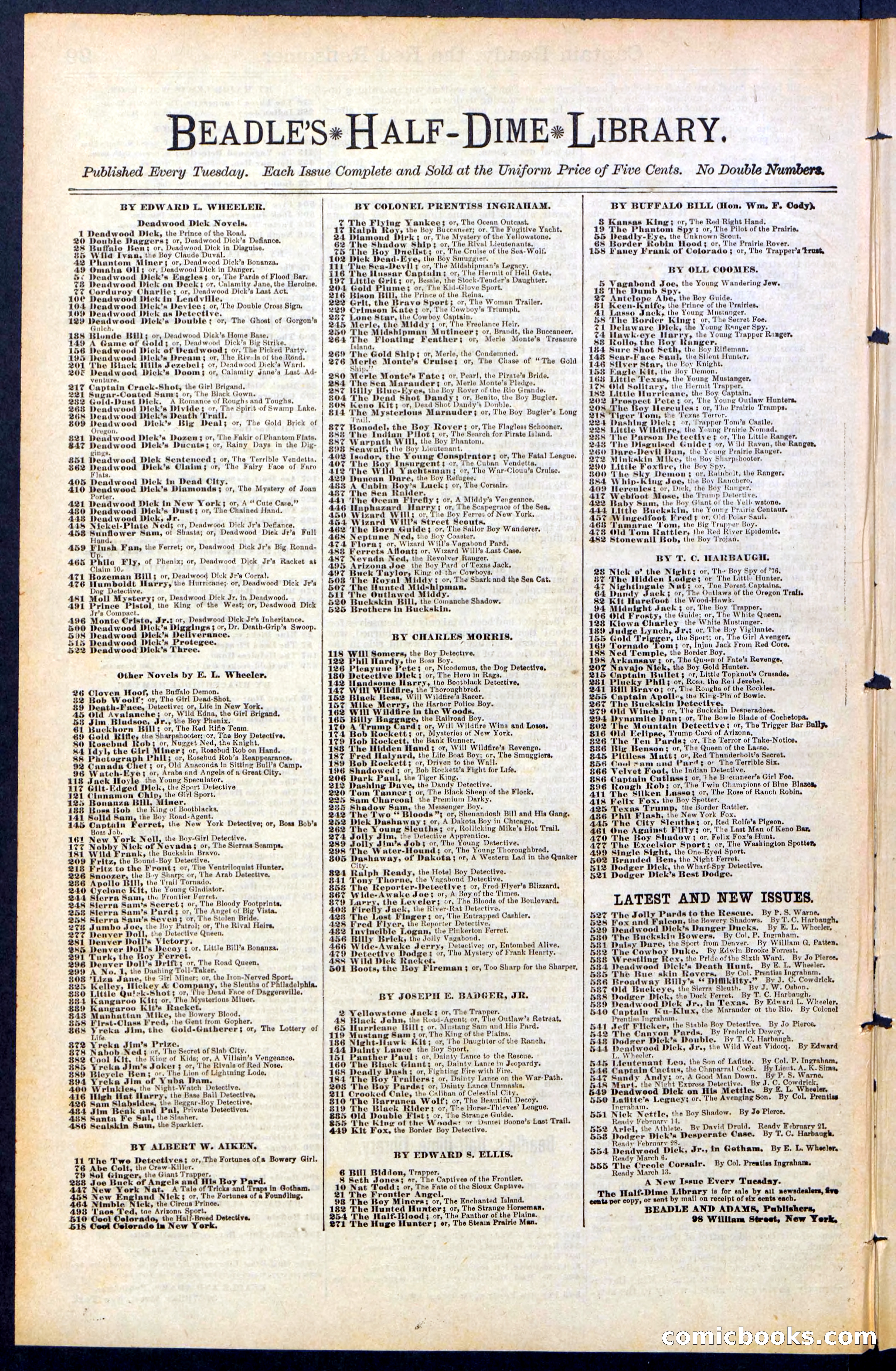Beadle's New York Dime Library, No. 484 — page 30 of 32