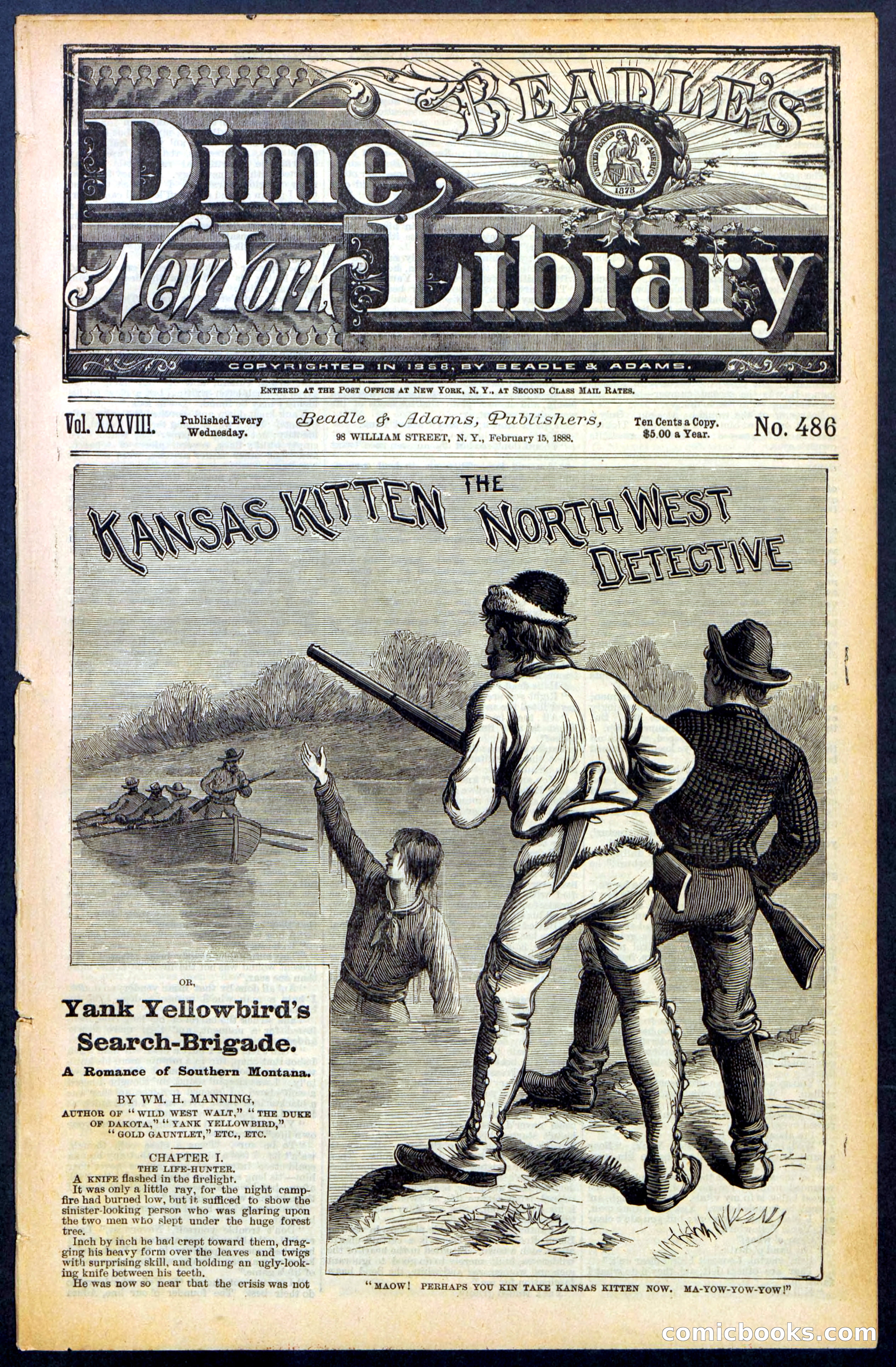 Beadle's New York Dime Library, No. 486 — page 1 of 32