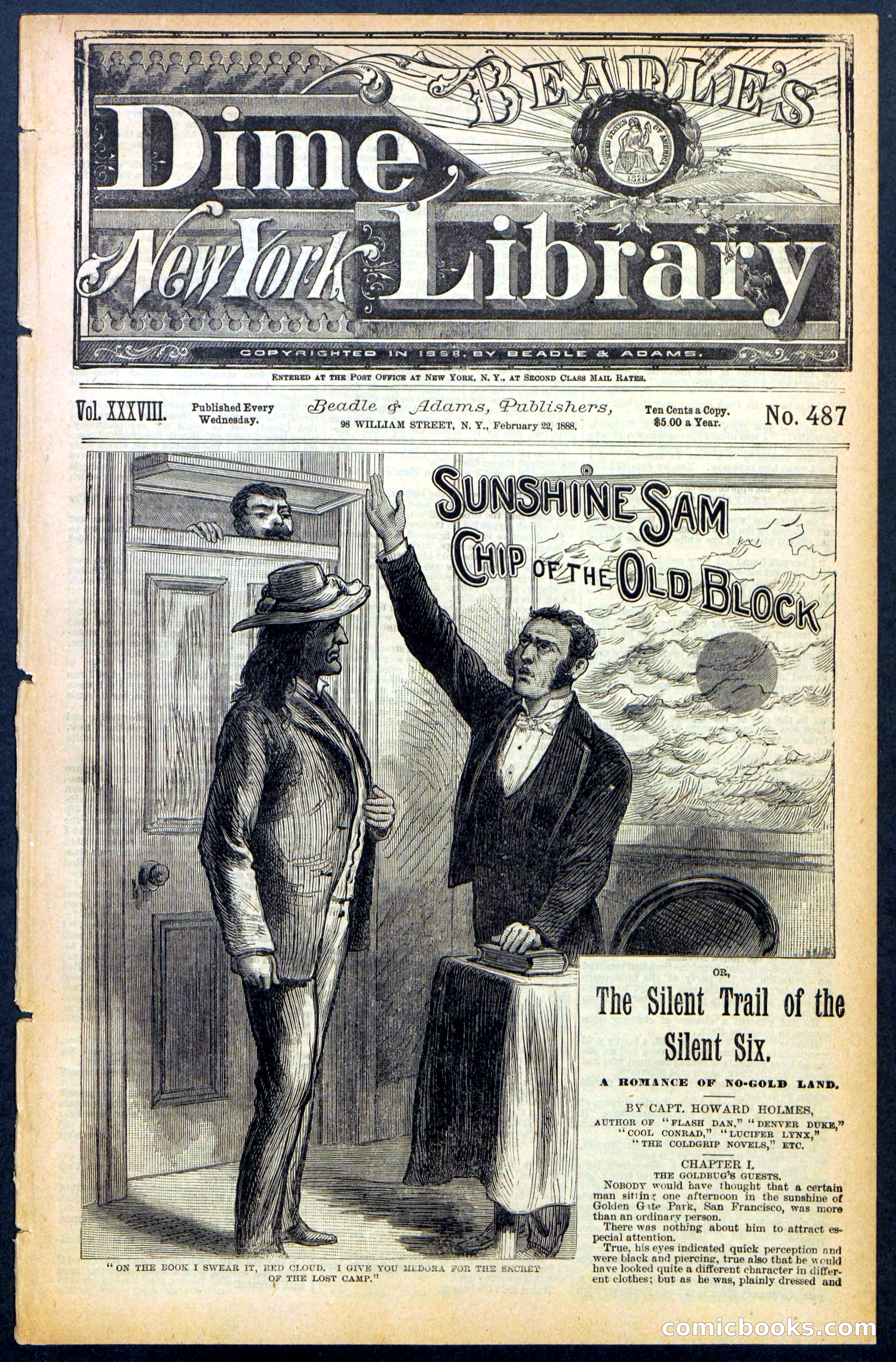 Beadle's New York Dime Library No. 487 — page 1 of 32
