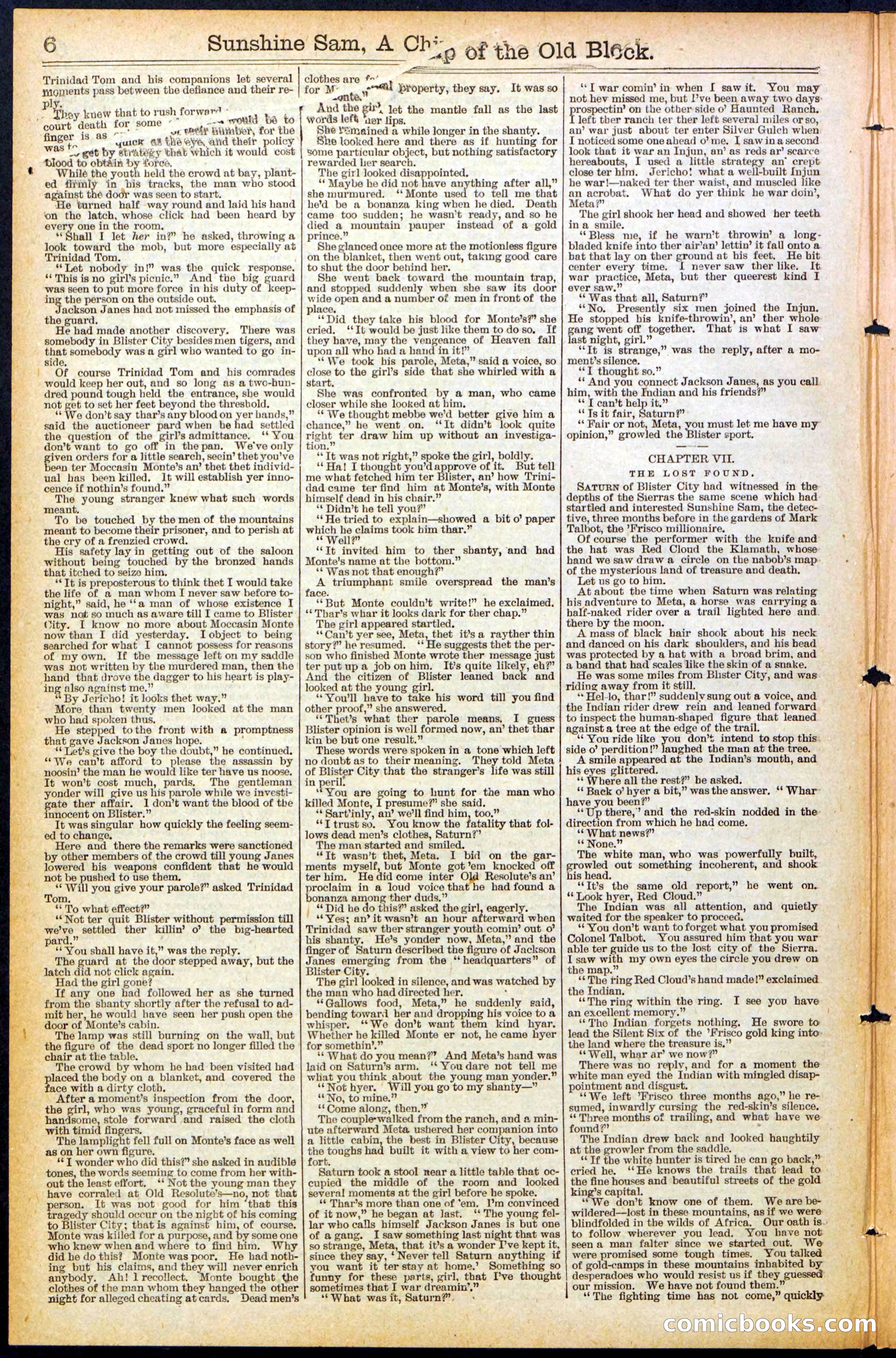 Beadle's New York Dime Library No. 487 — page 6 of 32
