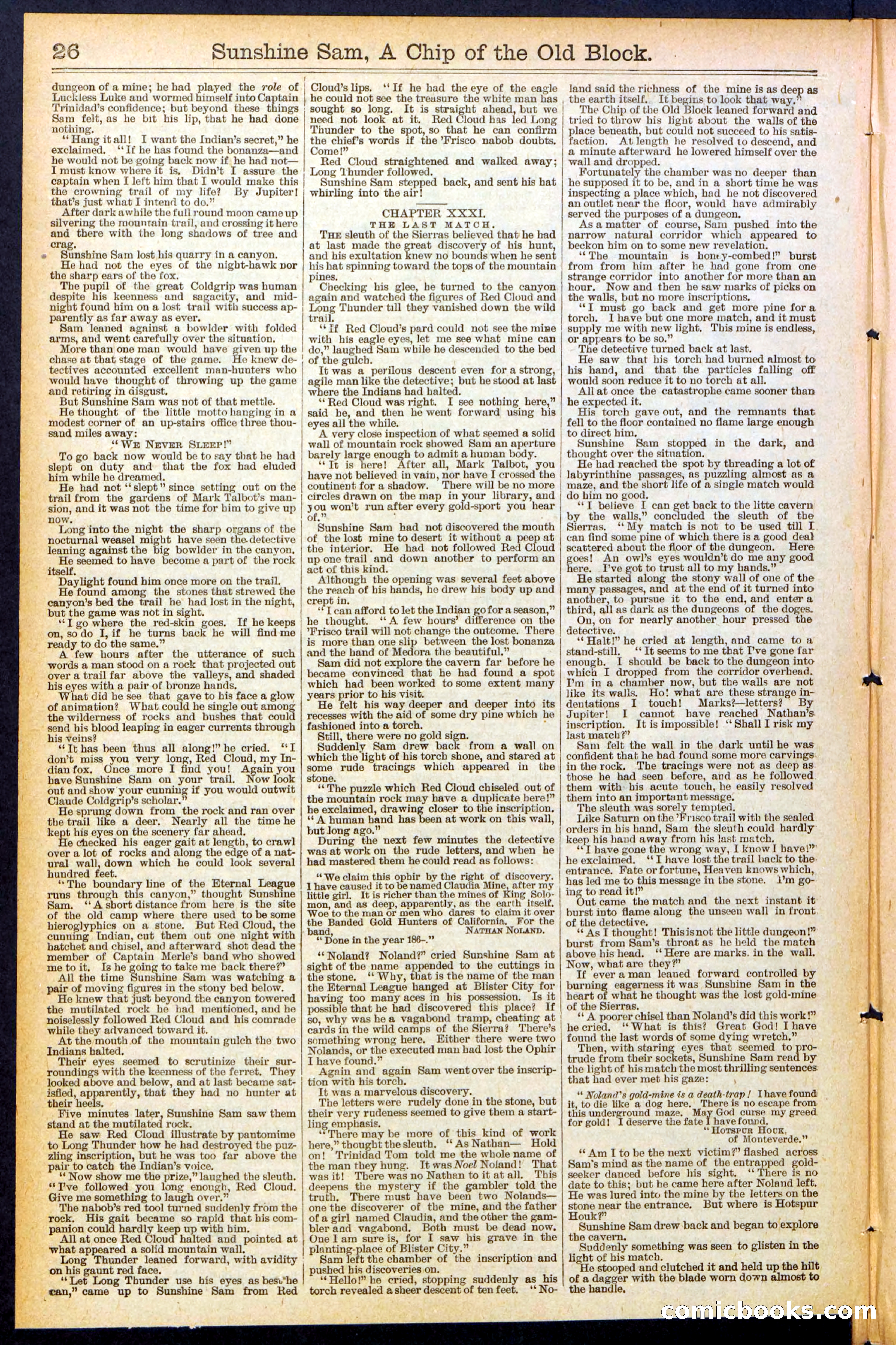 Beadle's New York Dime Library No. 487 — page 26 of 32
