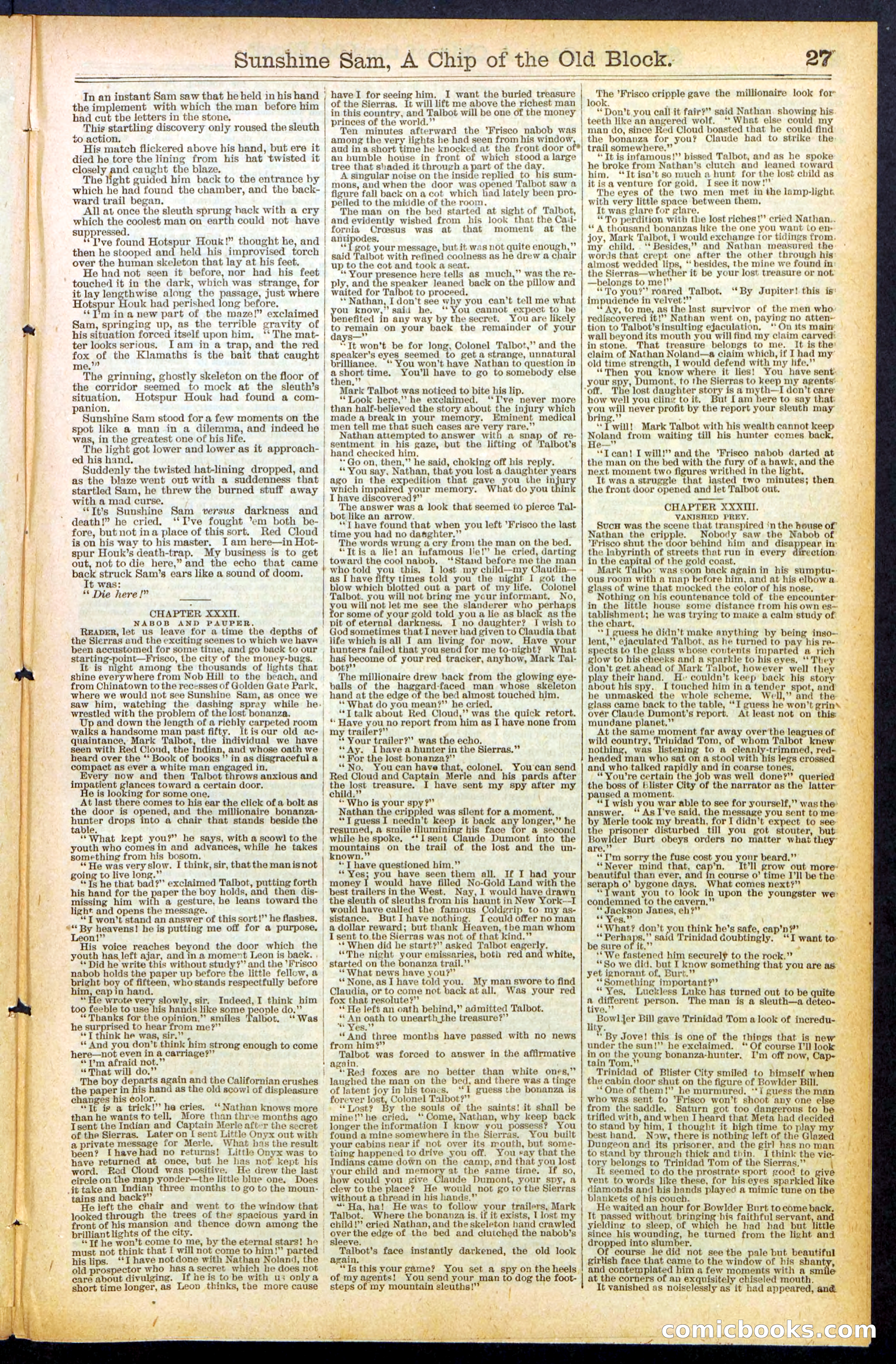 Beadle's New York Dime Library No. 487 — page 27 of 32