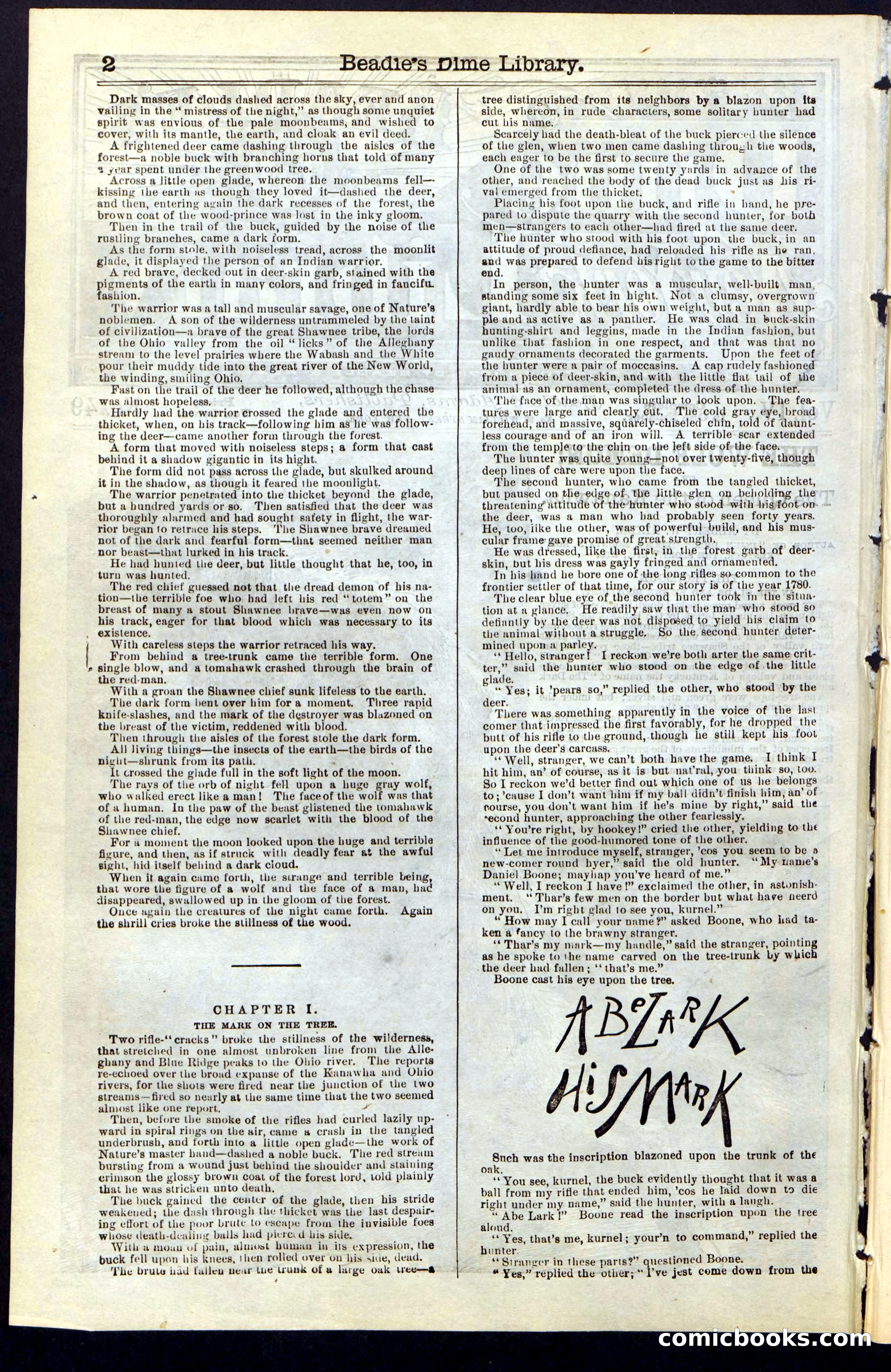 Beadle's New York Dime Library, No. 49 — page 2 of 48