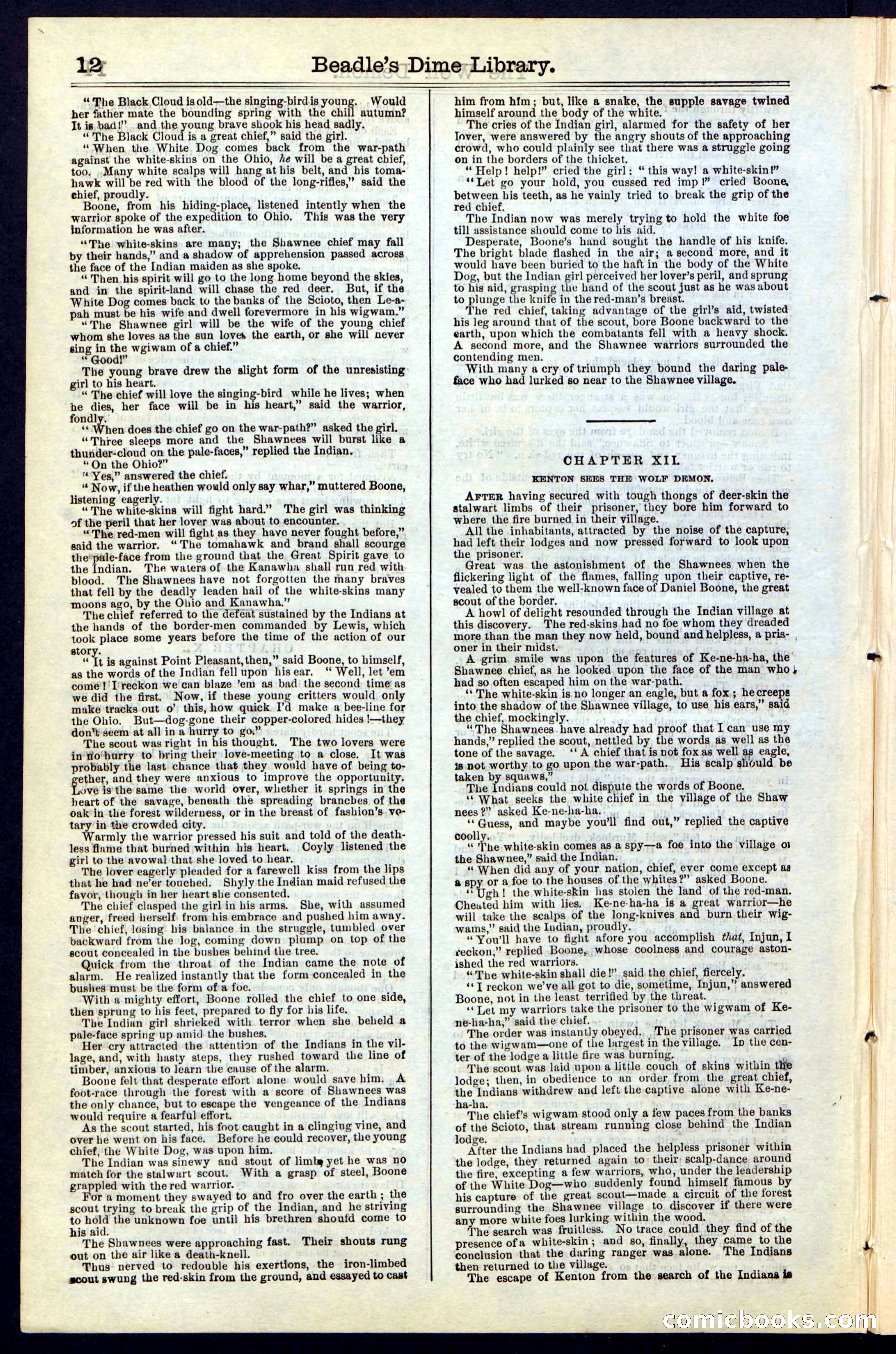 Beadle's New York Dime Library, No. 49 — page 12 of 48