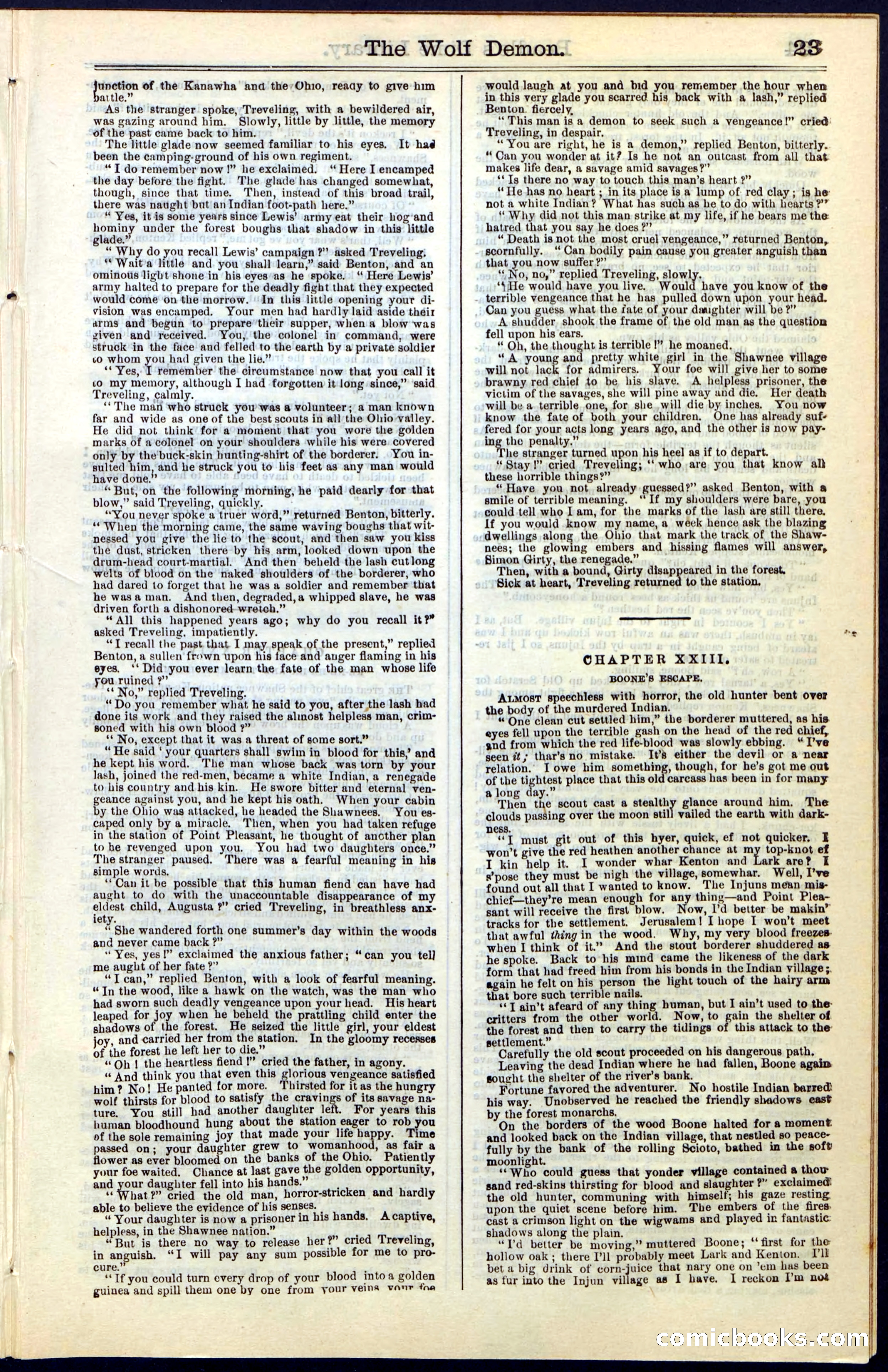 Beadle's New York Dime Library, No. 49 — page 23 of 48