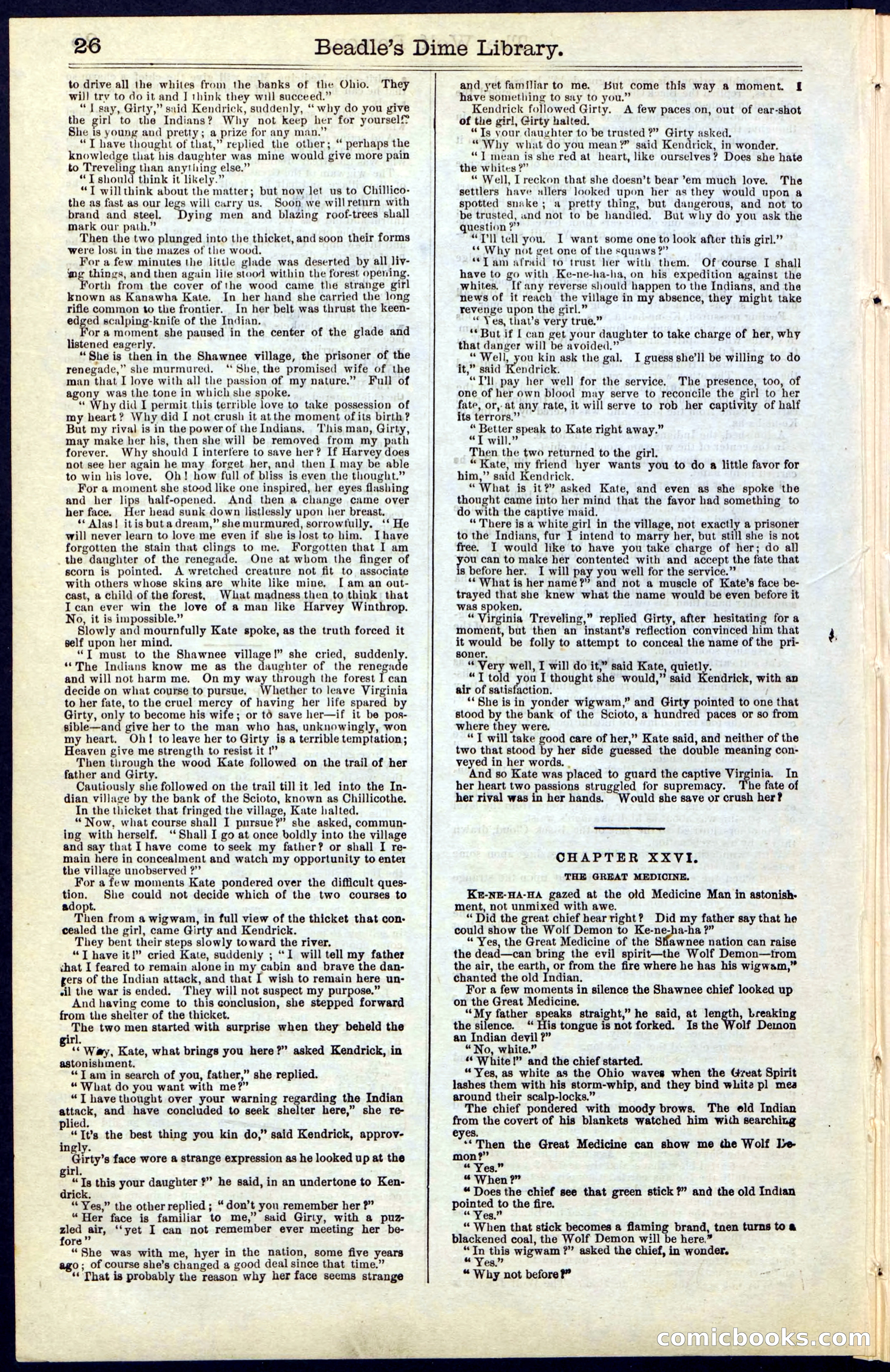 Beadle's New York Dime Library, No. 49 — page 26 of 48