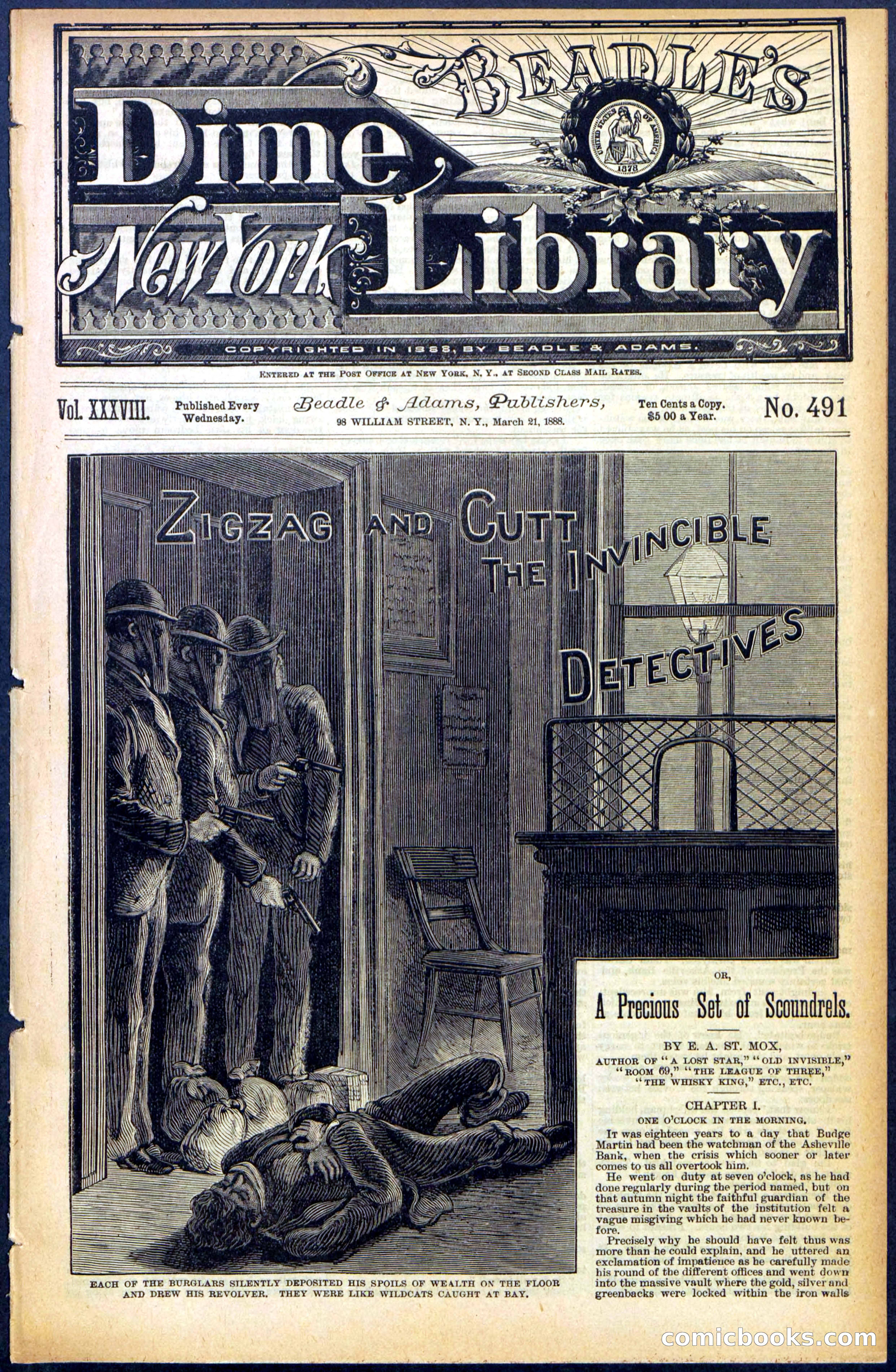 Beadle's New York Dime Library No. 491 — page 1 of 32