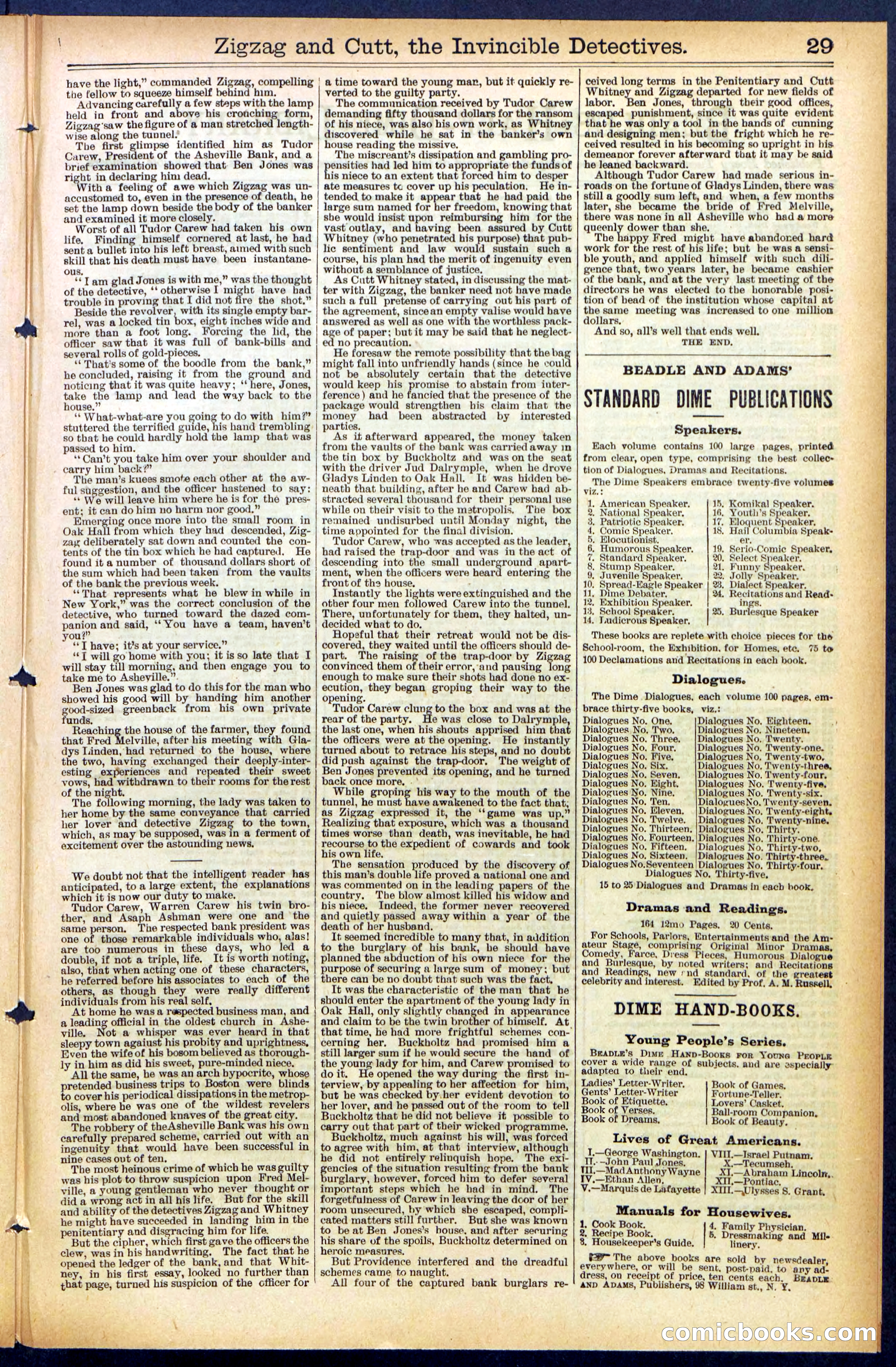 Beadle's New York Dime Library No. 491 — page 29 of 32