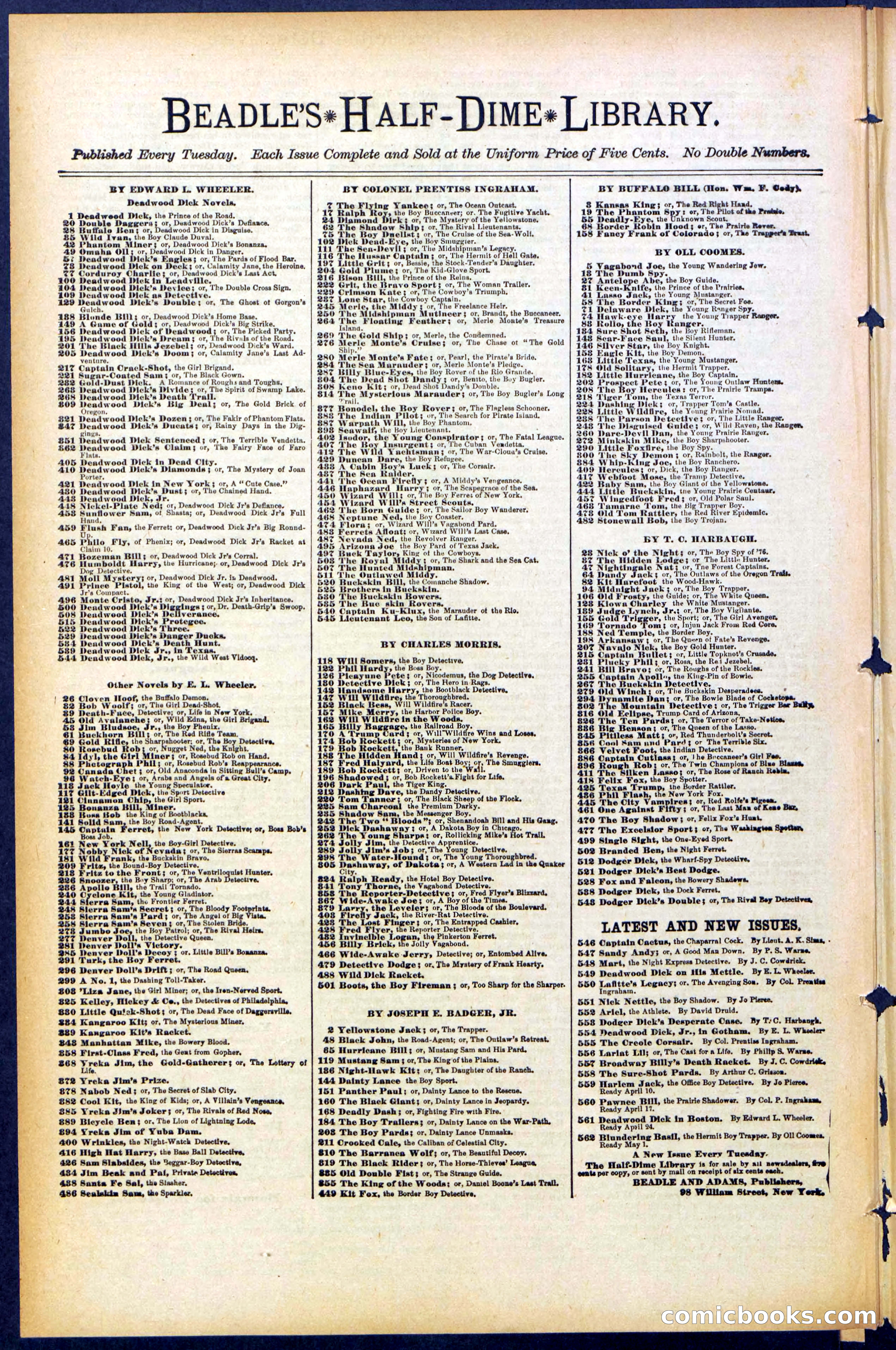 Beadle's New York Dime Library No. 491 — page 30 of 32