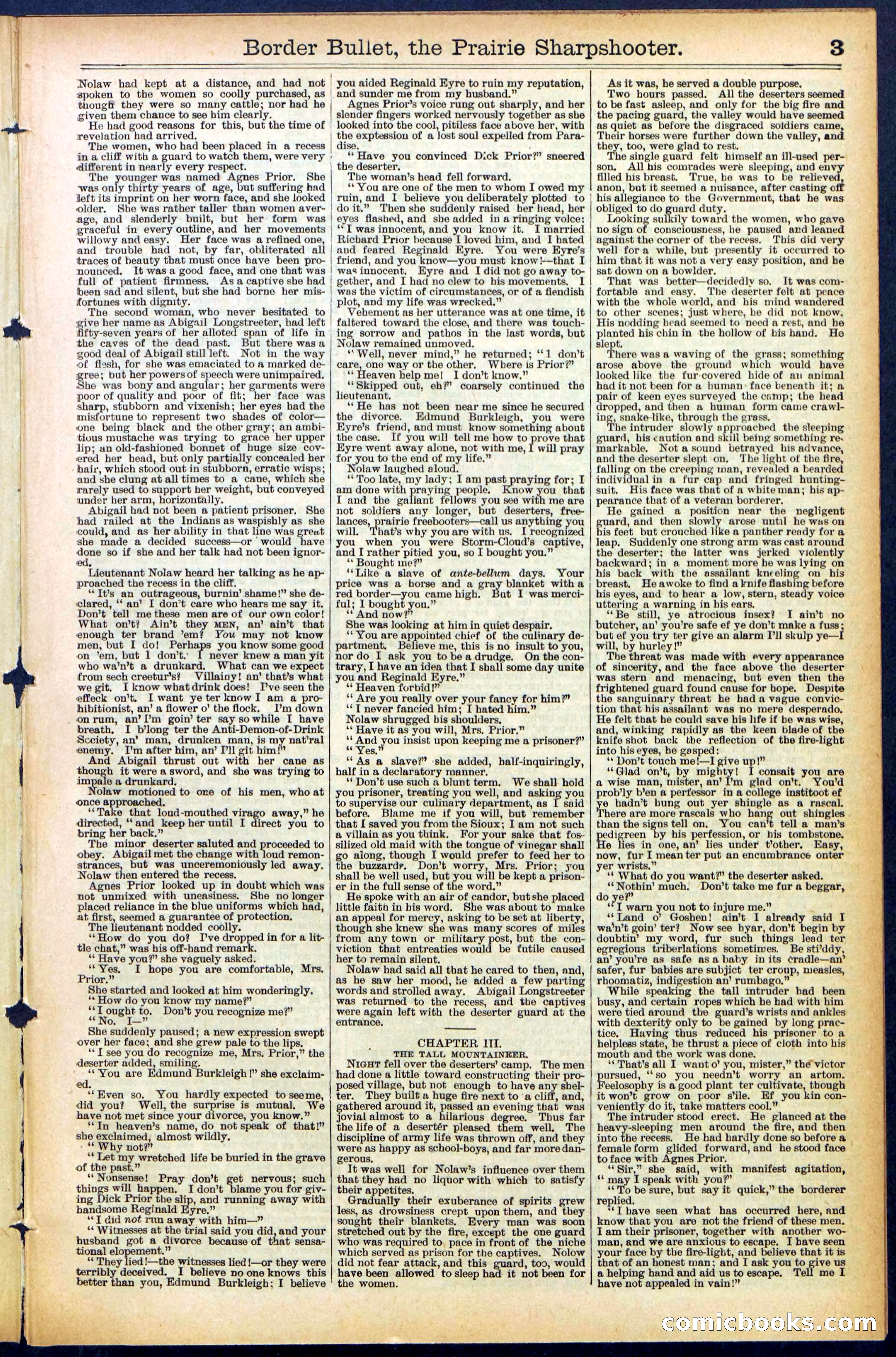 Beadle's New York Dime Library No. 492 — page 3 of 32