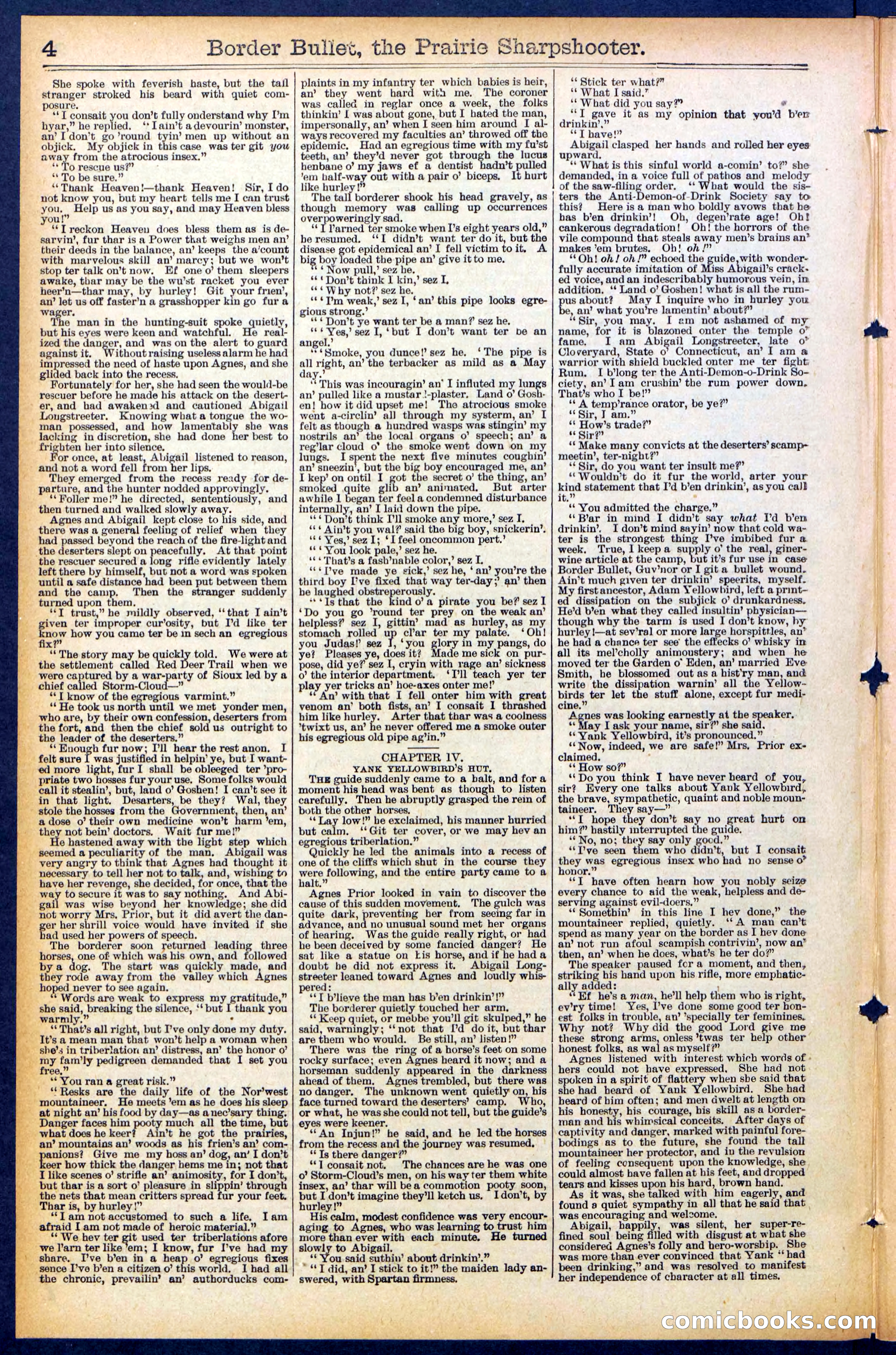 Beadle's New York Dime Library No. 492 — page 4 of 32