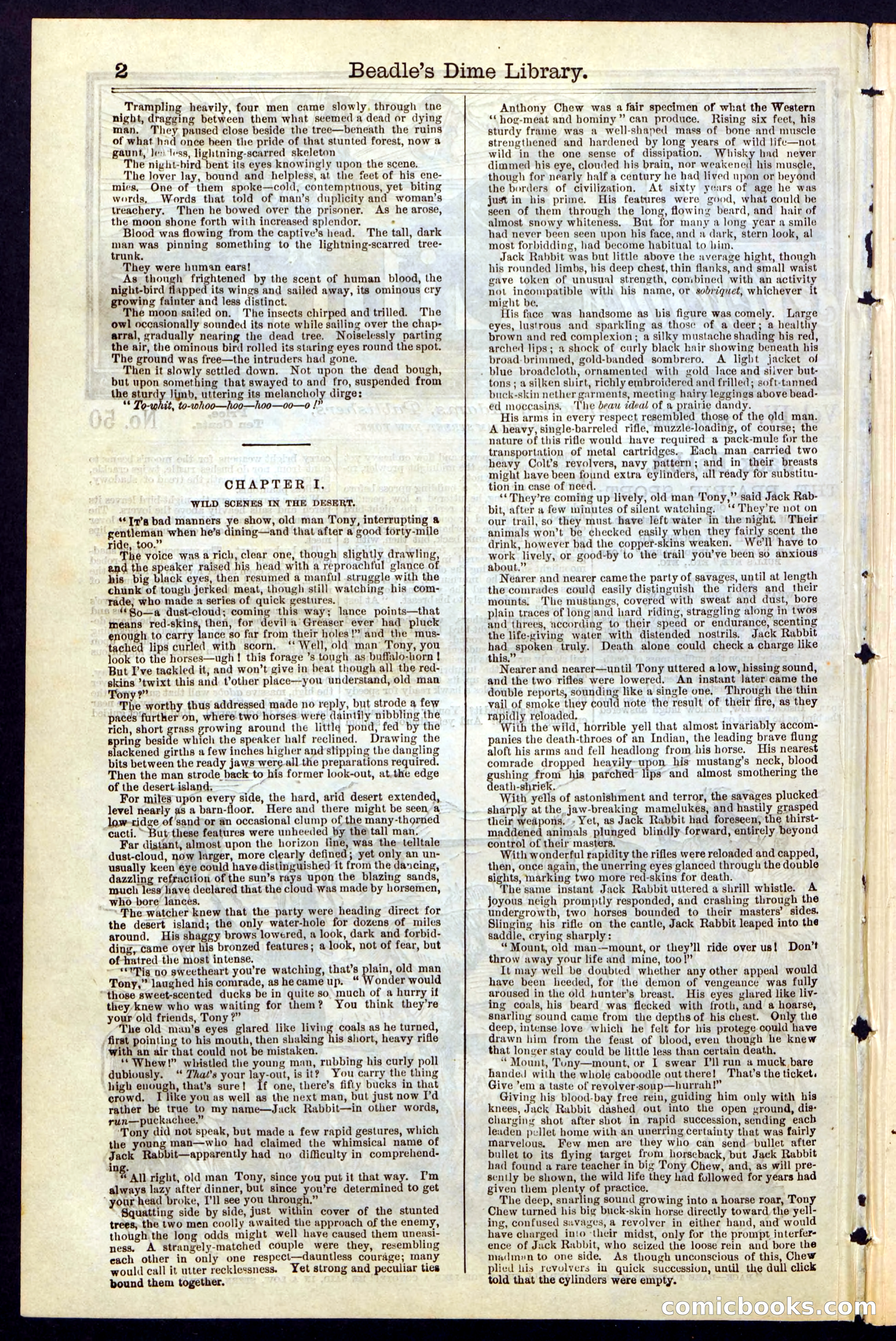 Beadle's New York Dime Library, No. 50 — page 2 of 40