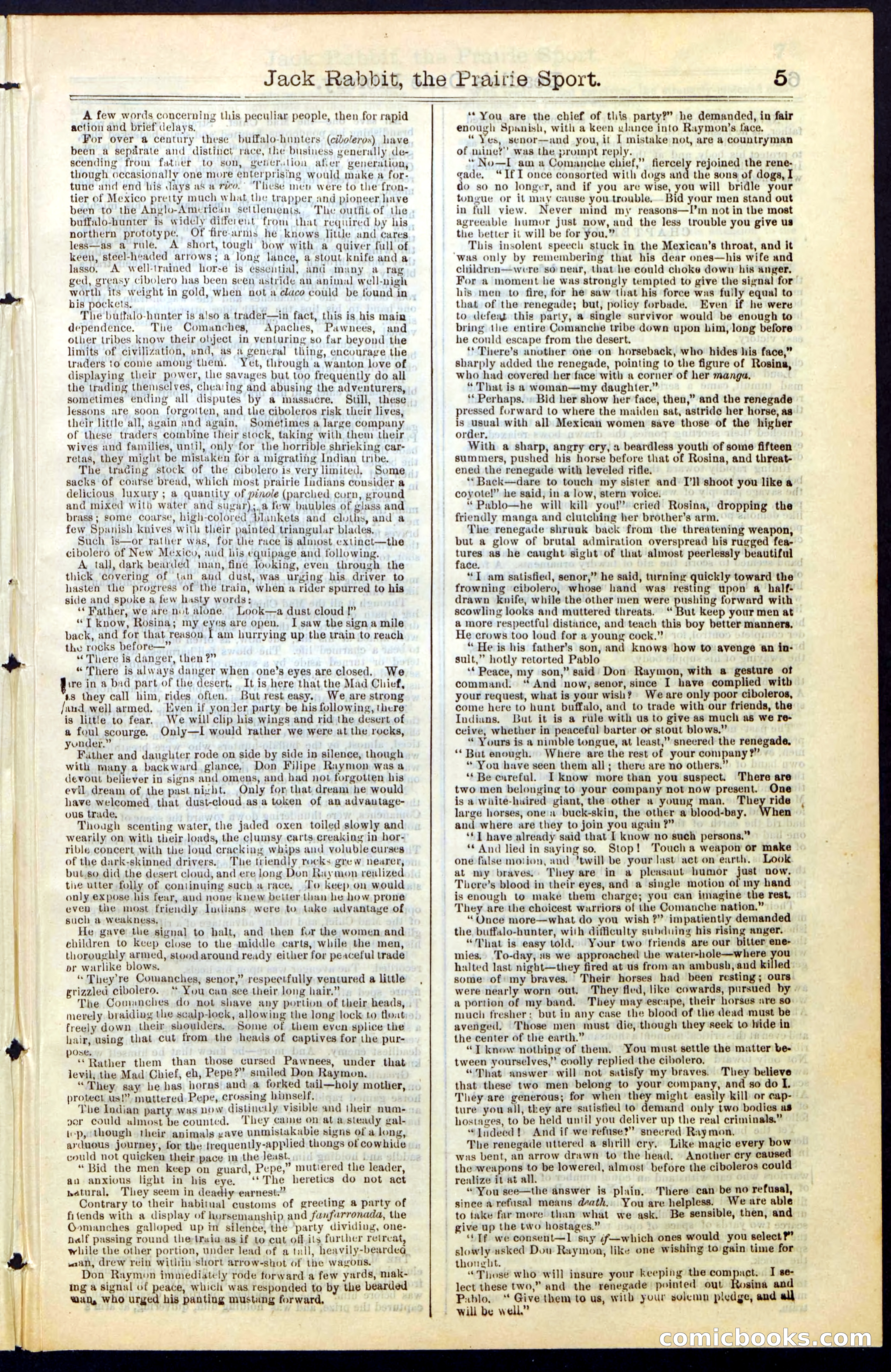 Beadle's New York Dime Library, No. 50 — page 5 of 40