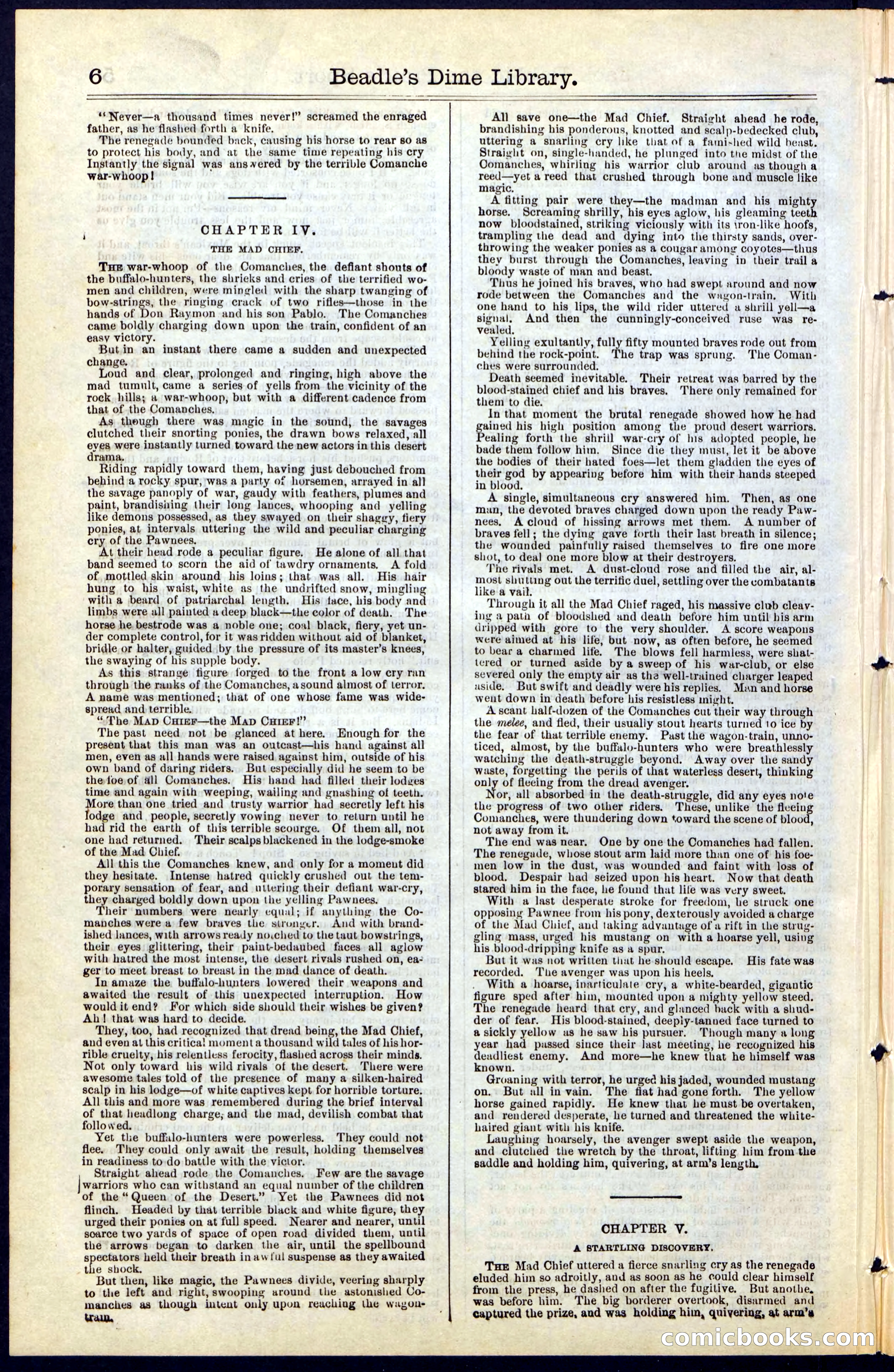 Beadle's New York Dime Library, No. 50 — page 6 of 40