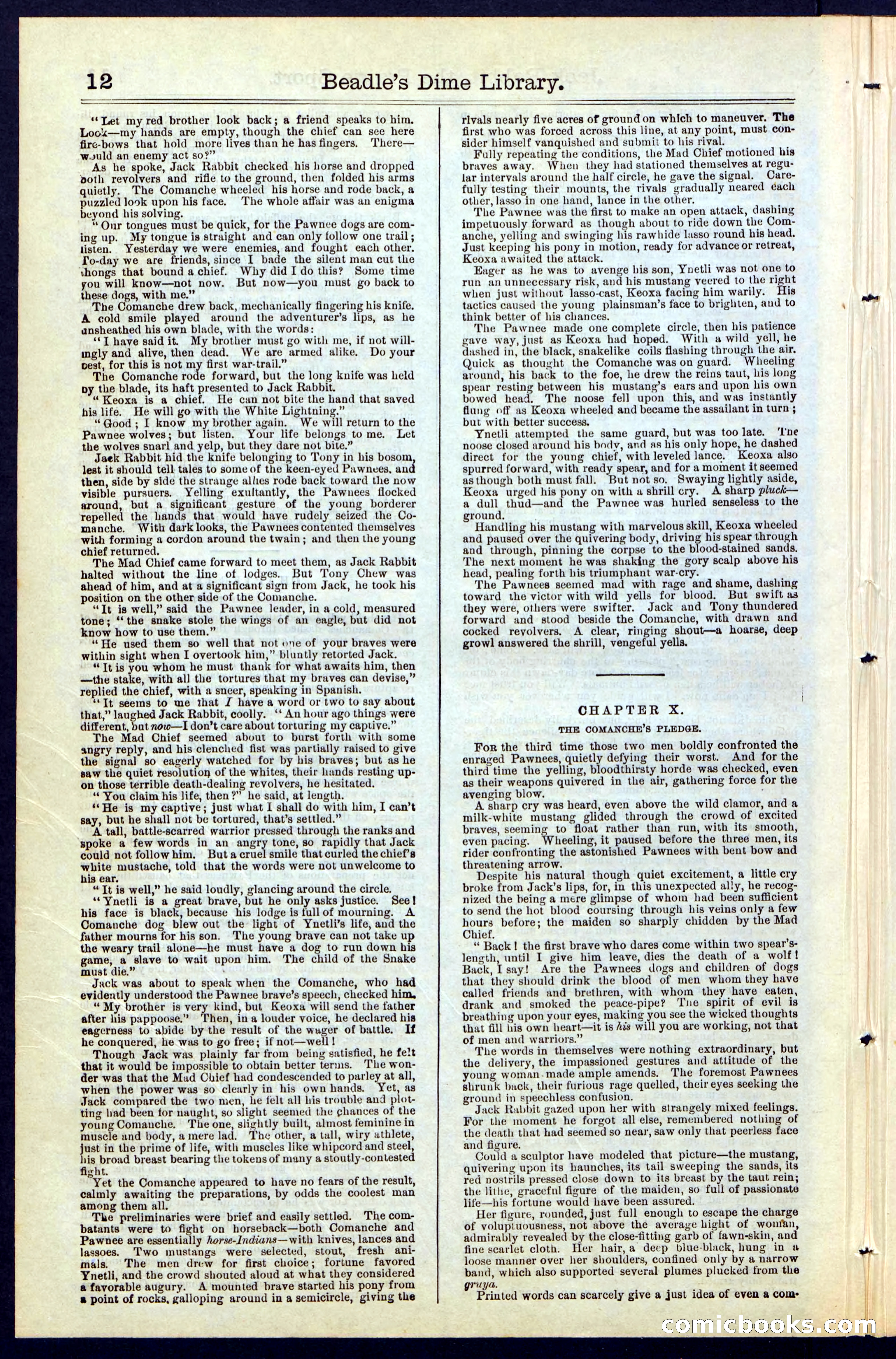 Beadle's New York Dime Library, No. 50 — page 12 of 40