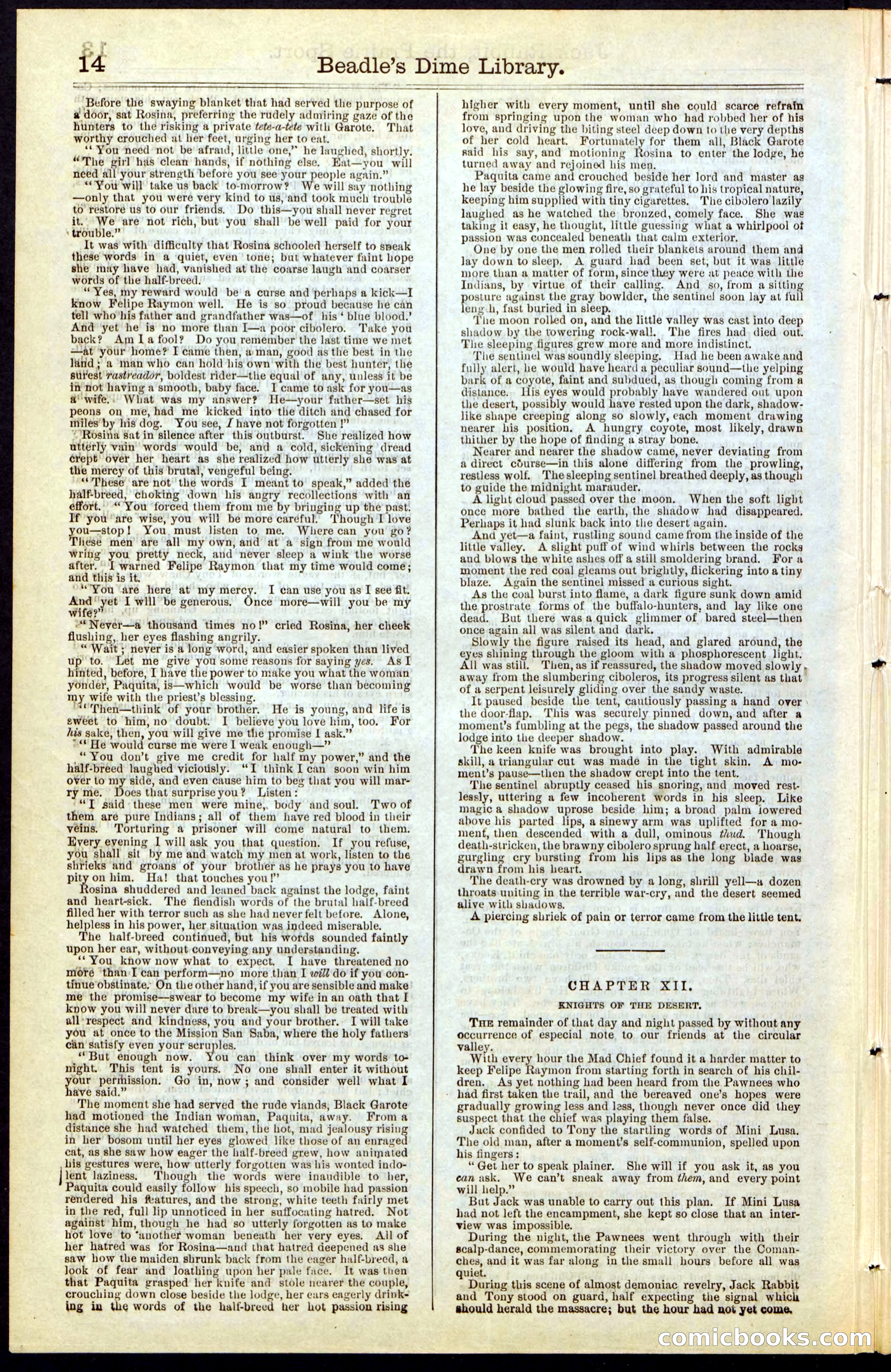 Beadle's New York Dime Library, No. 50 — page 14 of 40
