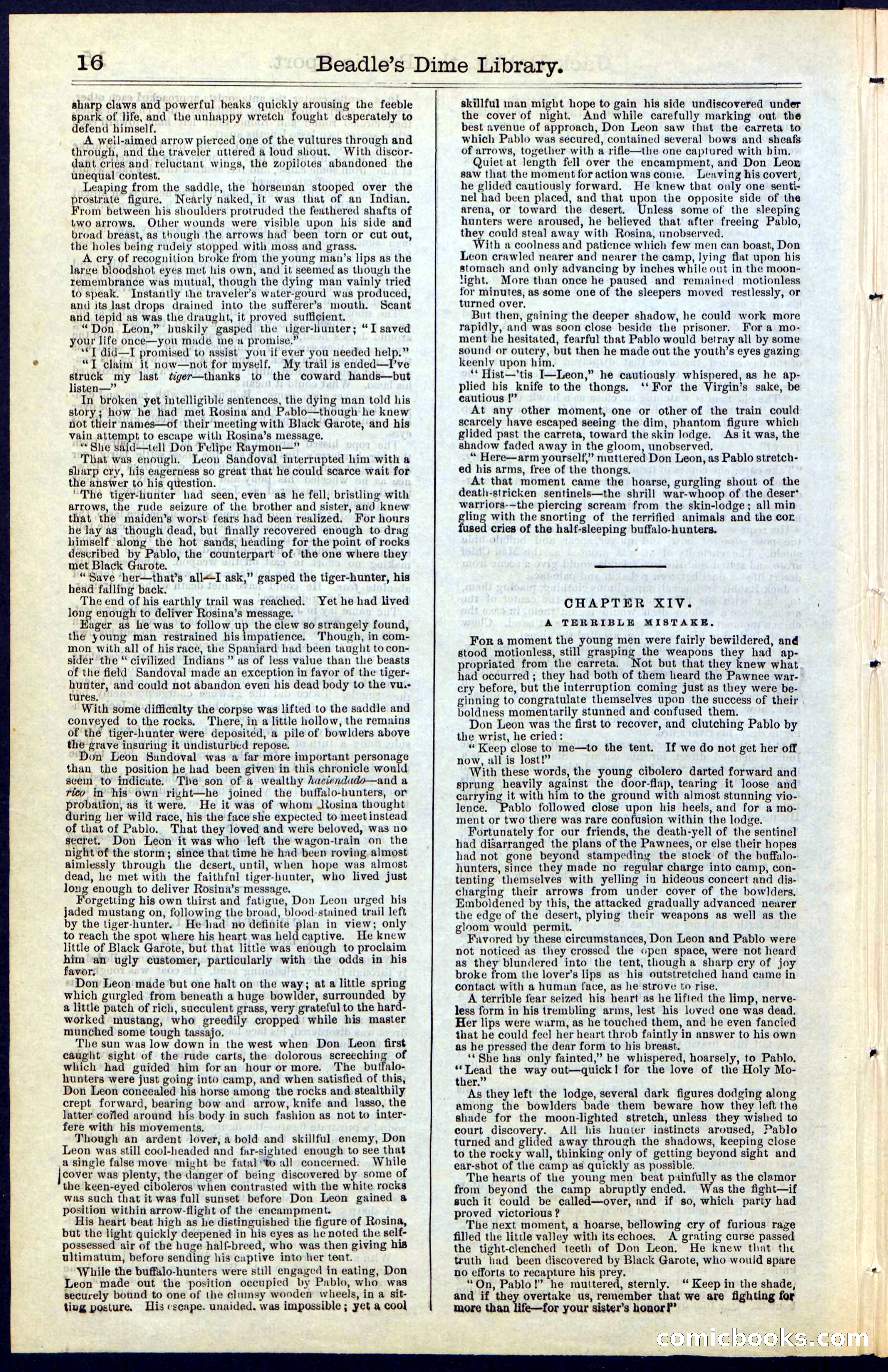 Beadle's New York Dime Library, No. 50 — page 16 of 40