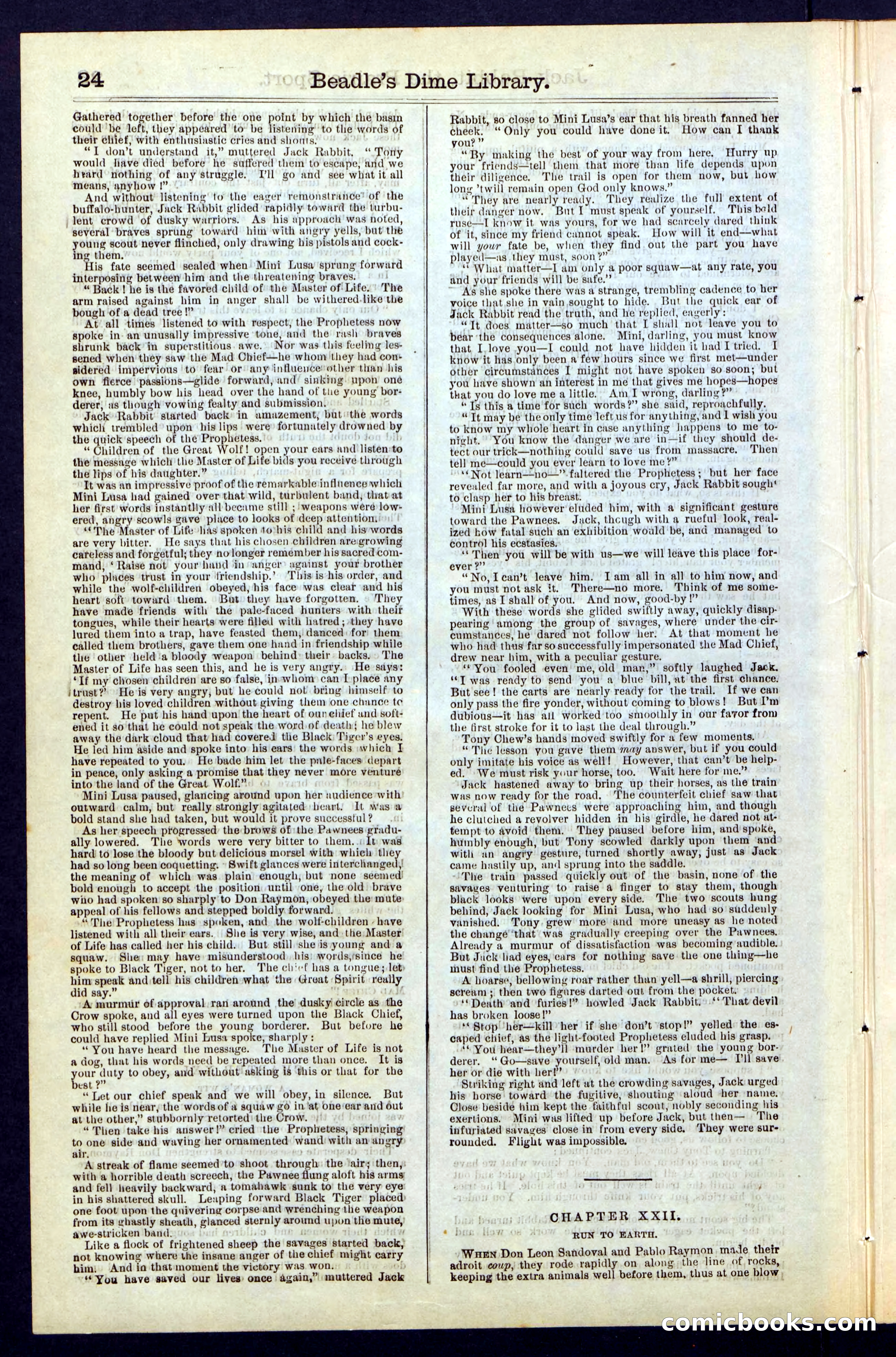 Beadle's New York Dime Library, No. 50 — page 24 of 40