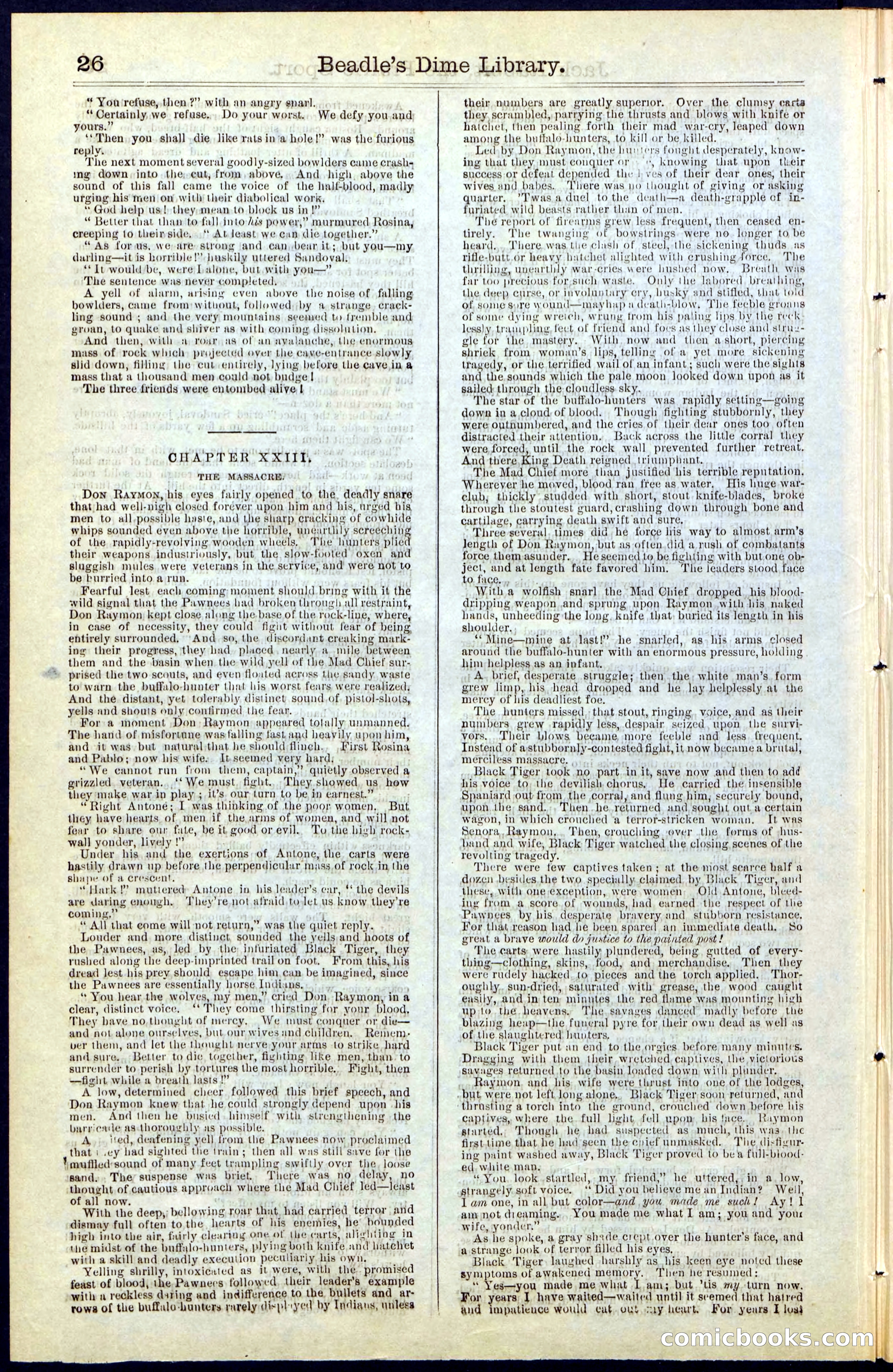 Beadle's New York Dime Library, No. 50 — page 26 of 40