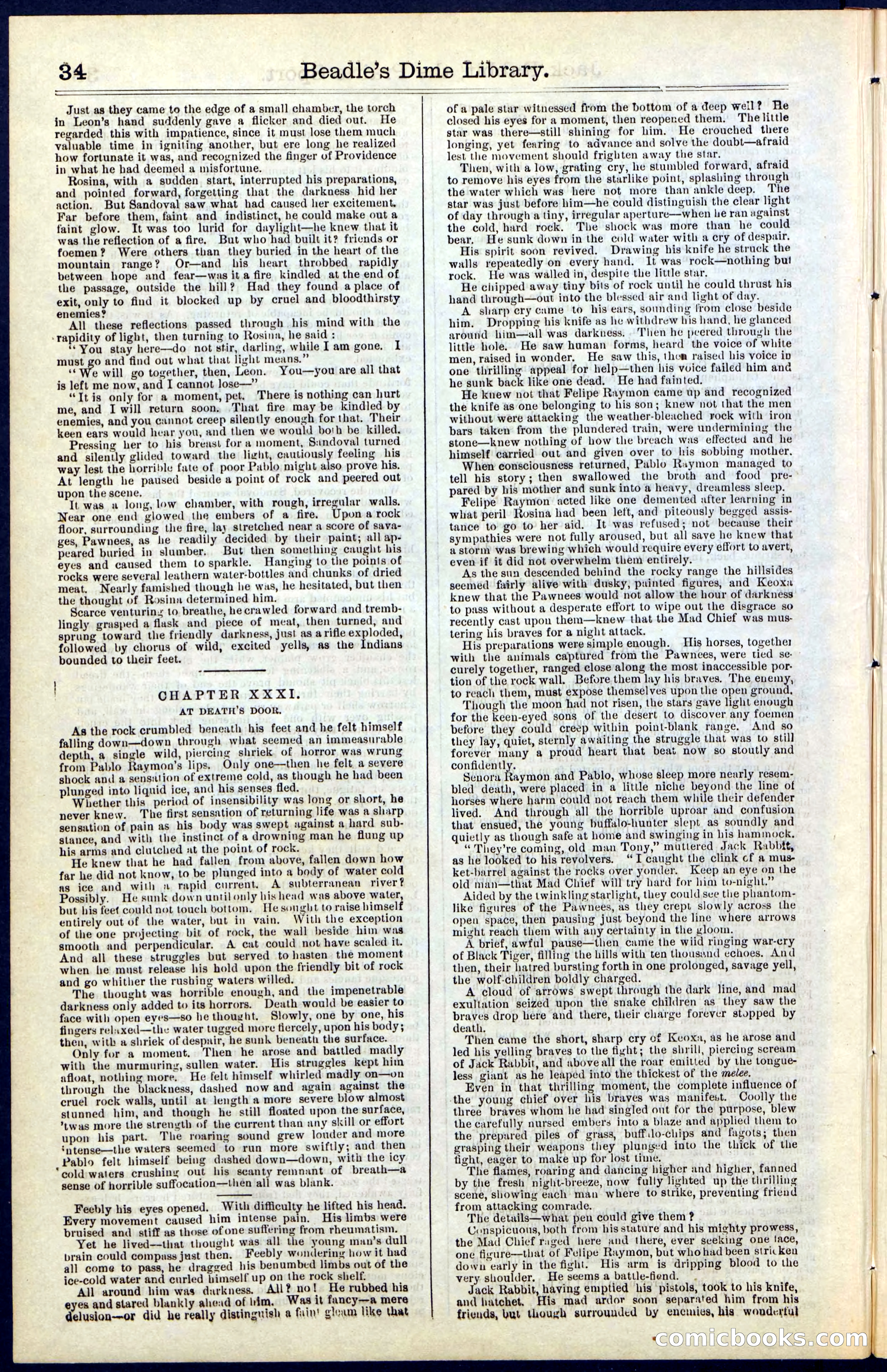 Beadle's New York Dime Library, No. 50 — page 34 of 40