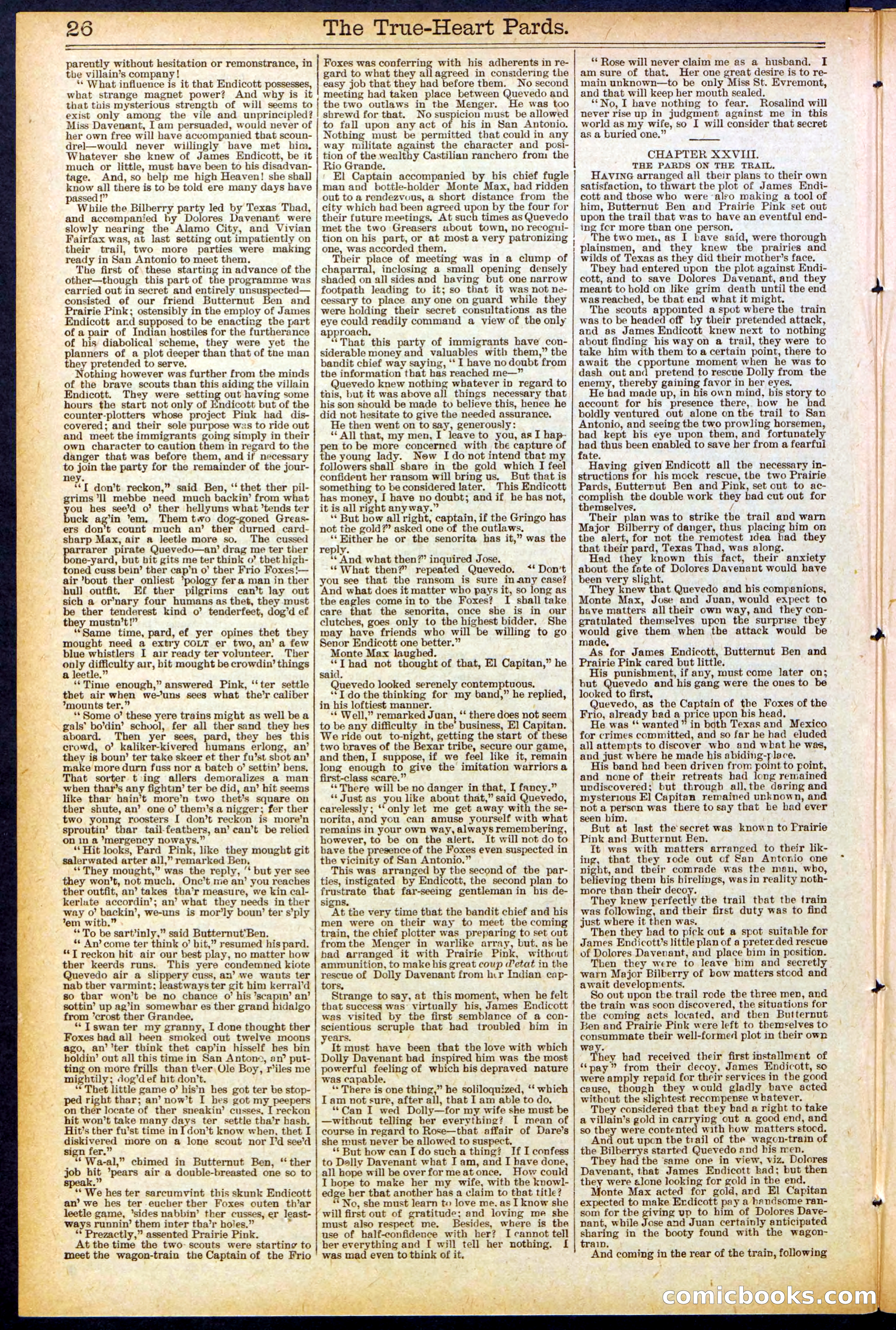 Beadle's New York Dime Library, No. 500 — page 26 of 32
