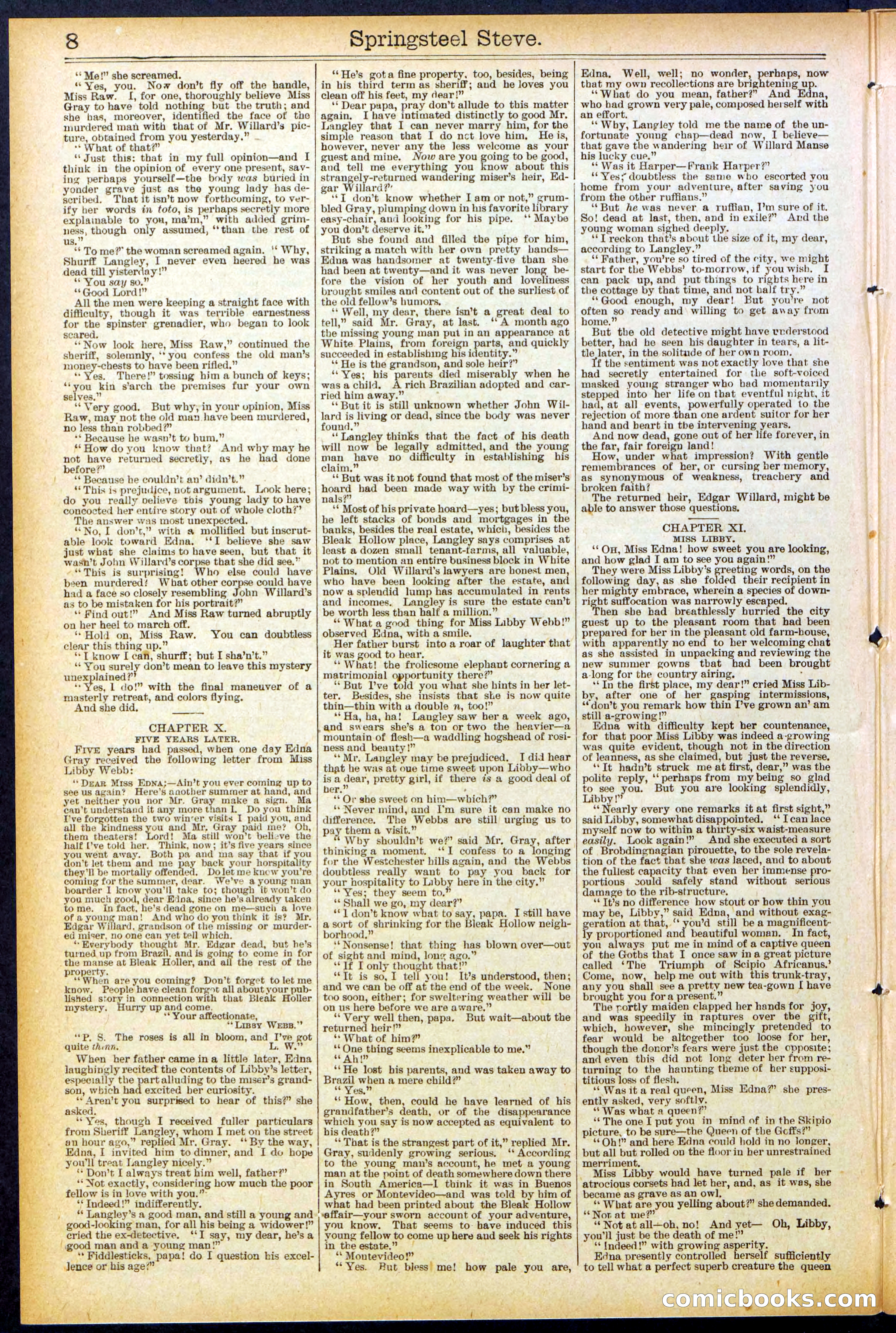 Beadle's New York Dime Library No. 501 — page 8 of 32