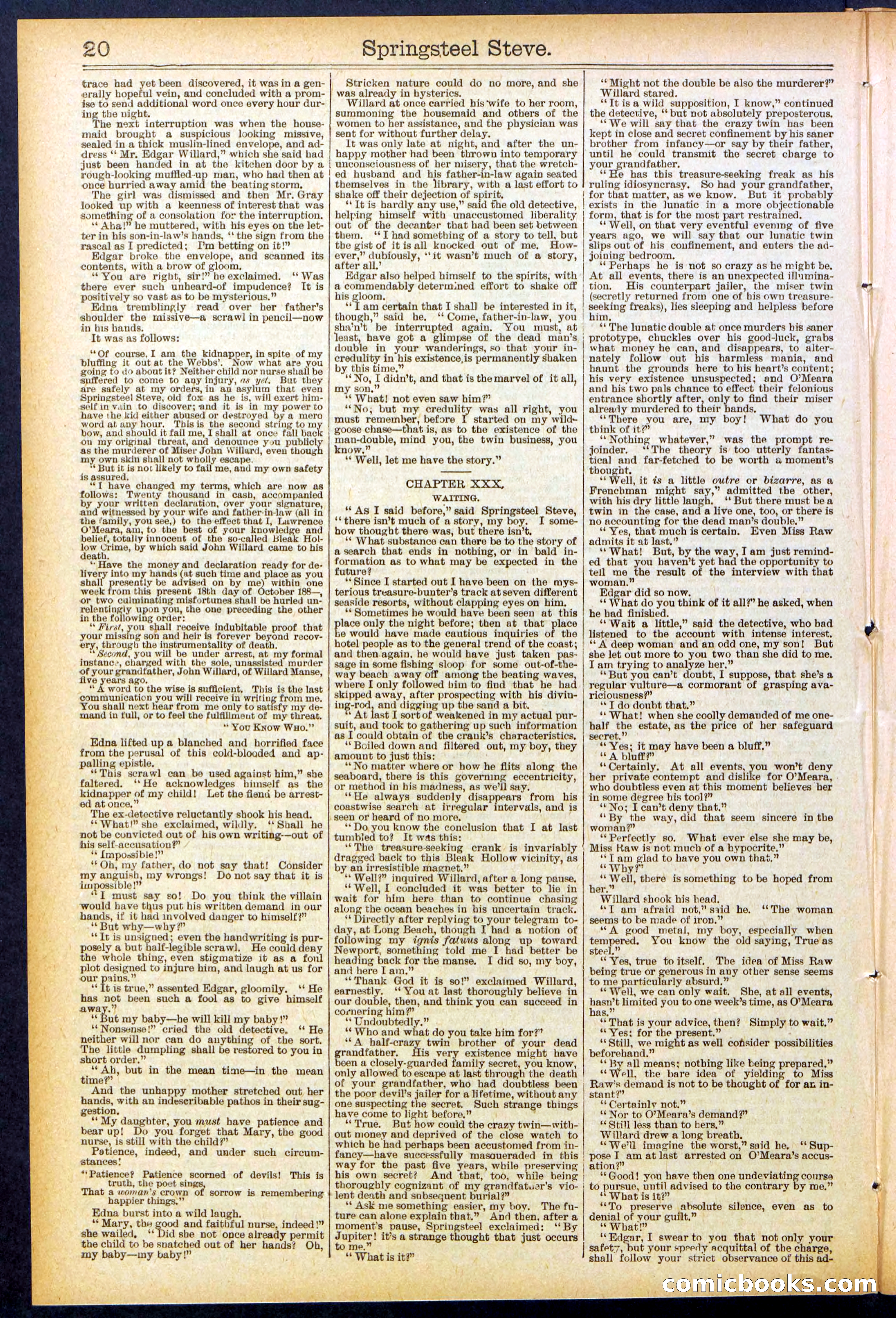 Beadle's New York Dime Library No. 501 — page 20 of 32