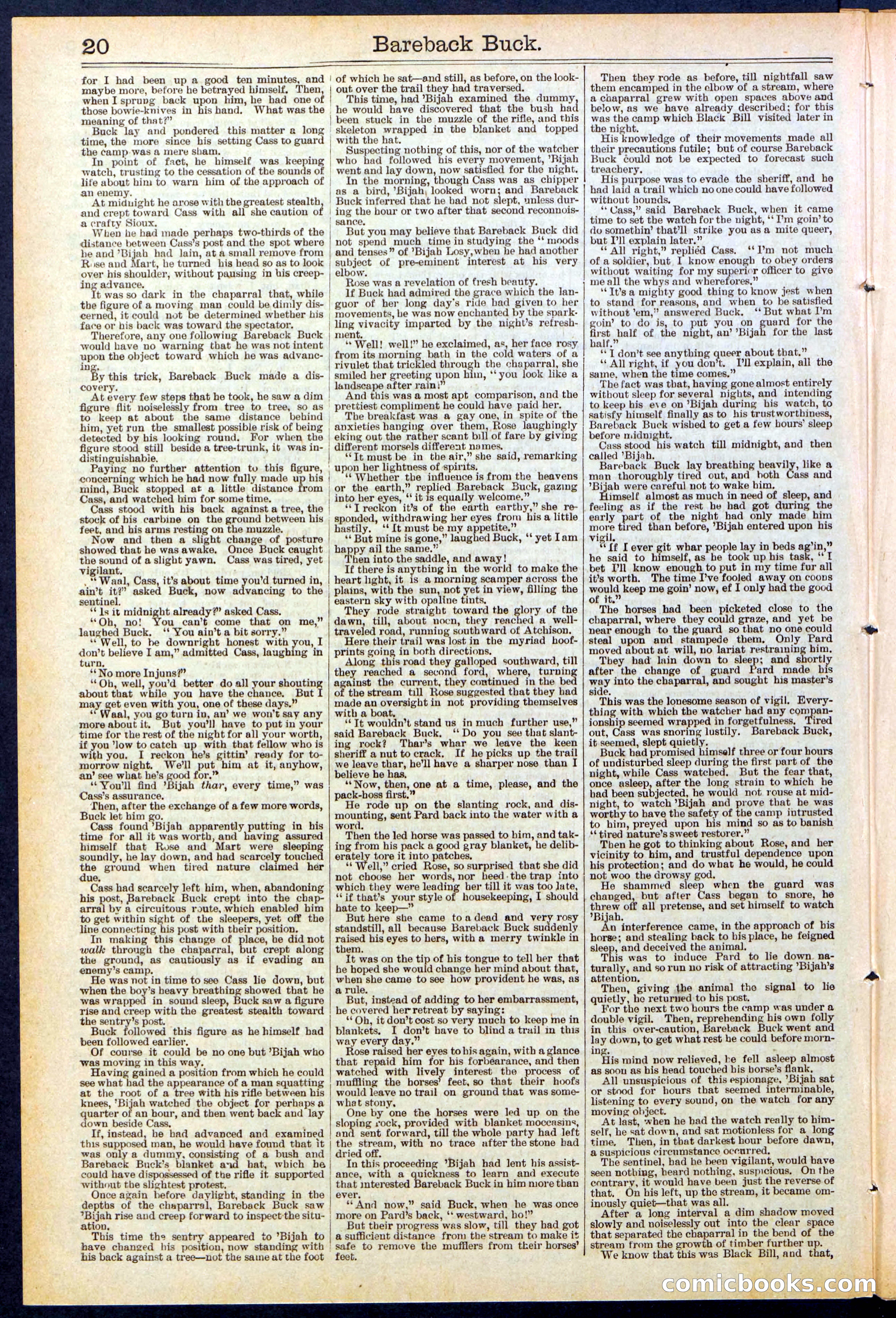 Beadle's Dime Library, No. 502 — page 20 of 32