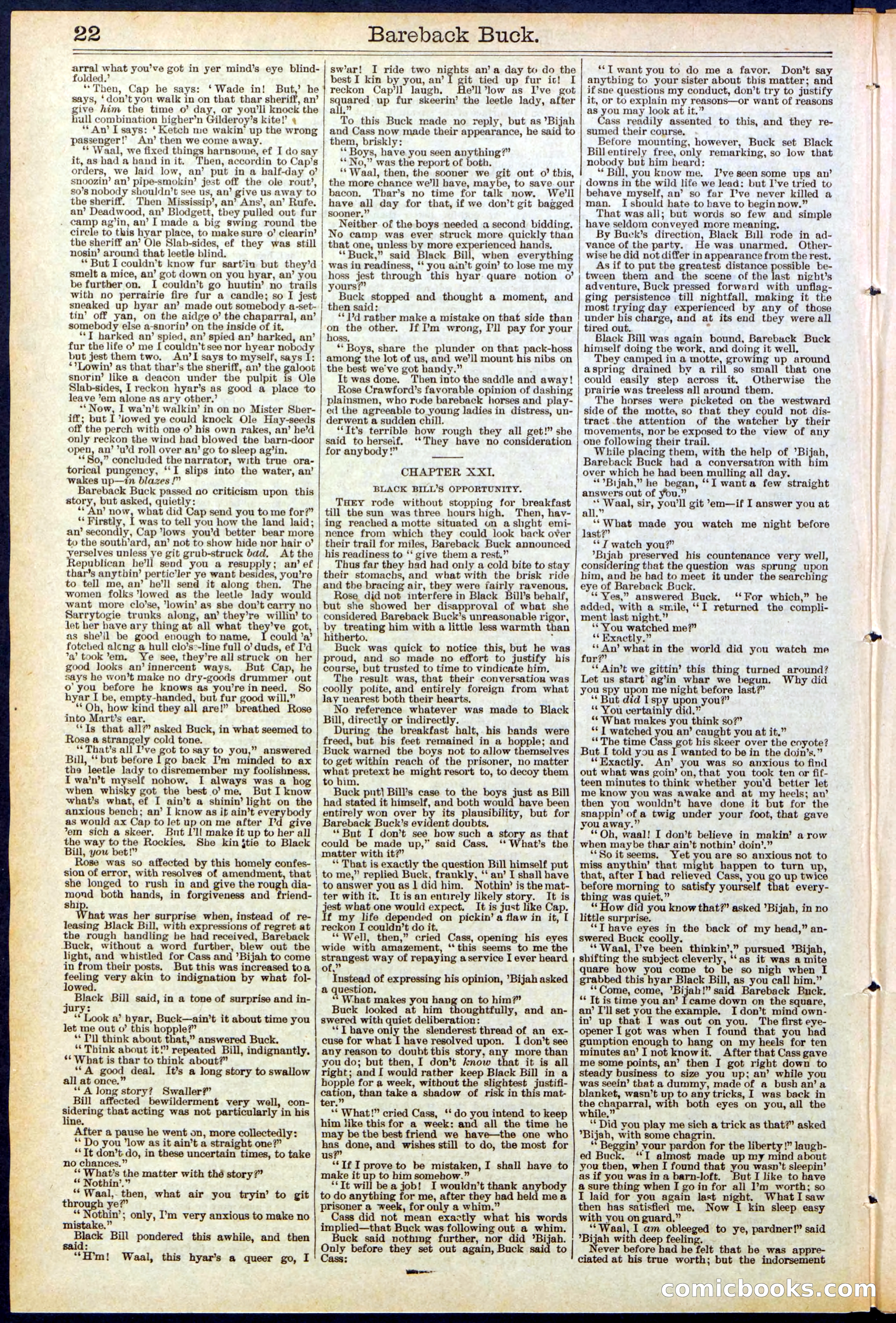 Beadle's Dime Library, No. 502 — page 22 of 32
