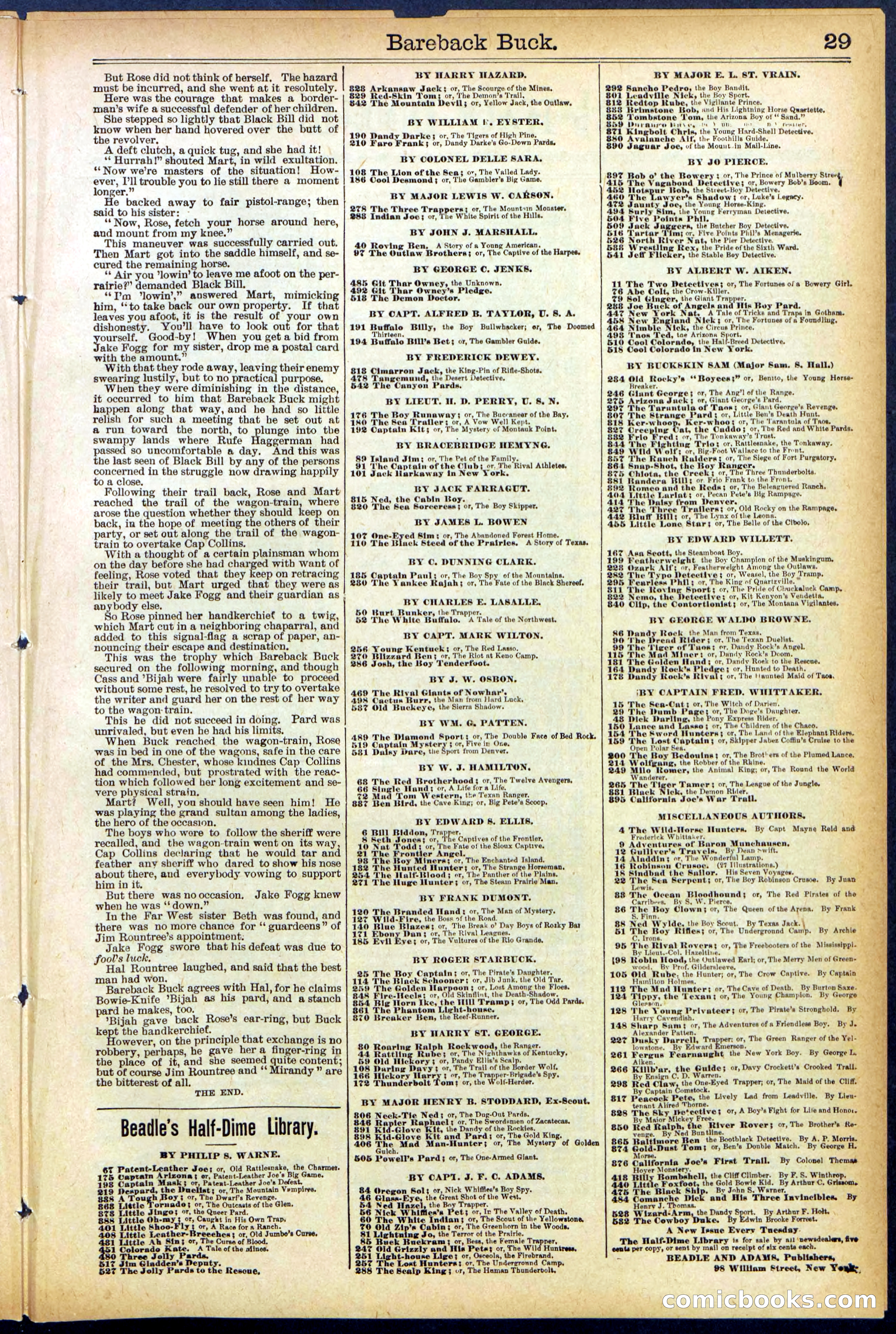 Beadle's Dime Library, No. 502 — page 29 of 32