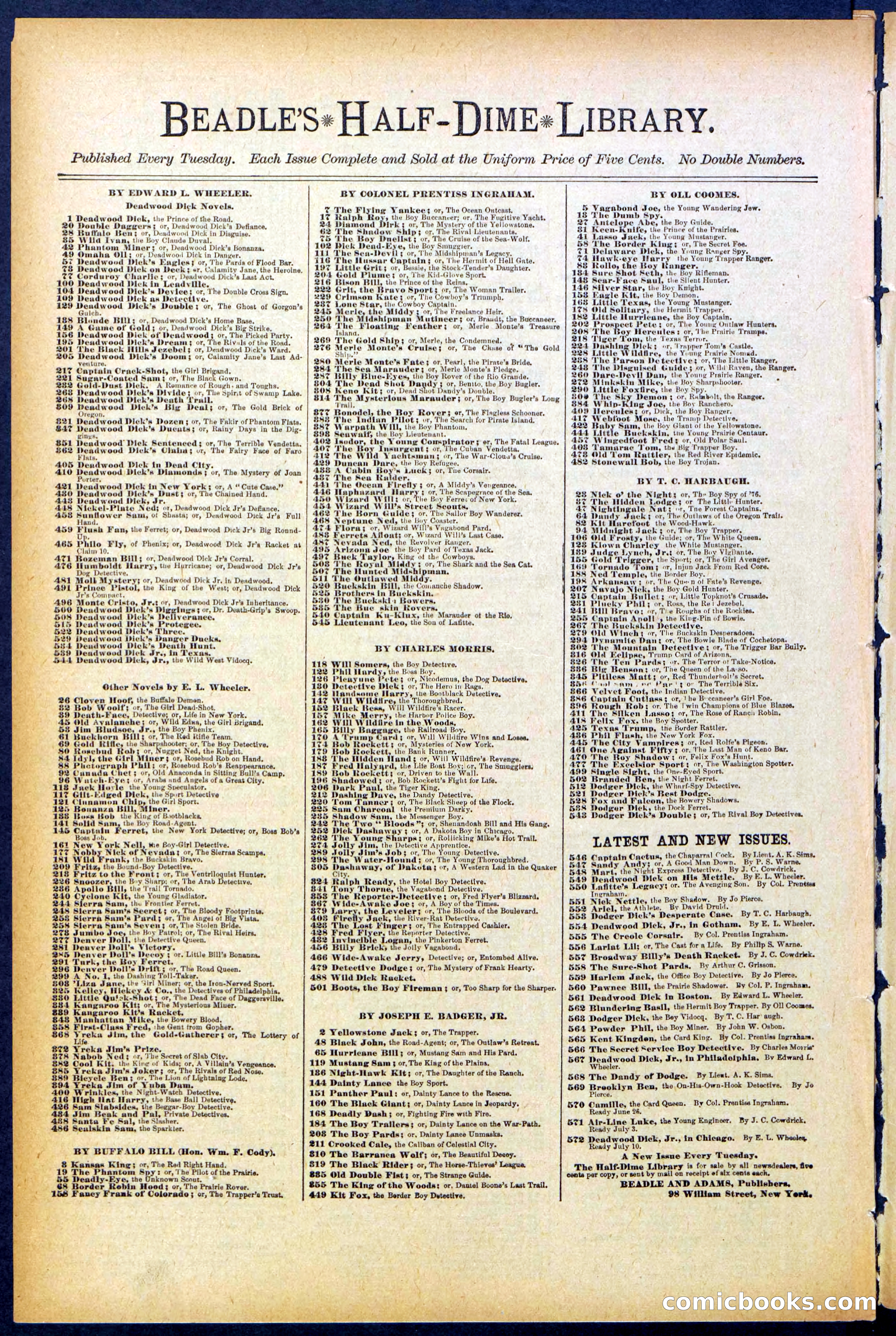 Beadle's Dime Library, No. 502 — page 30 of 32