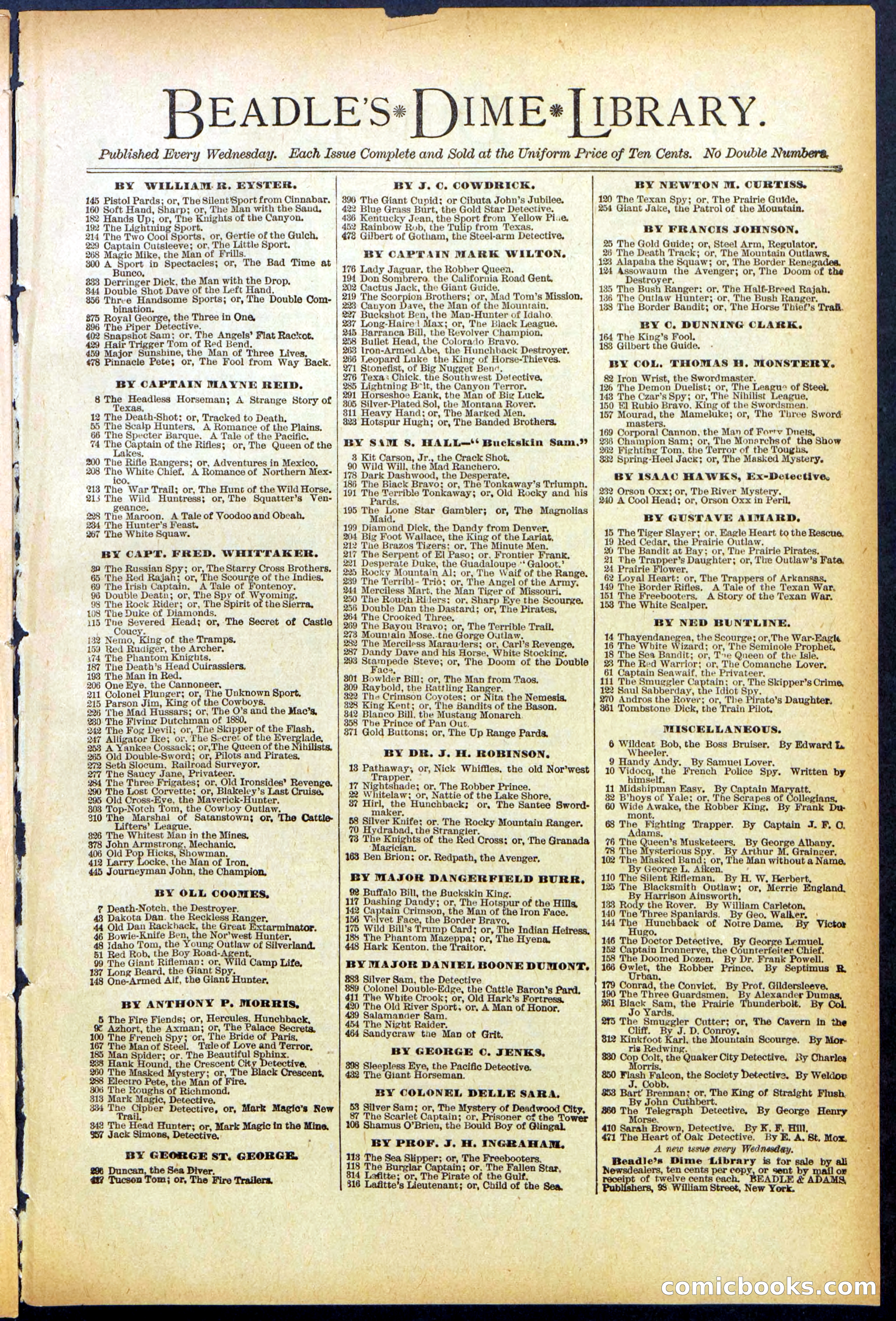 Beadle's Dime Library, No. 502 — page 31 of 32