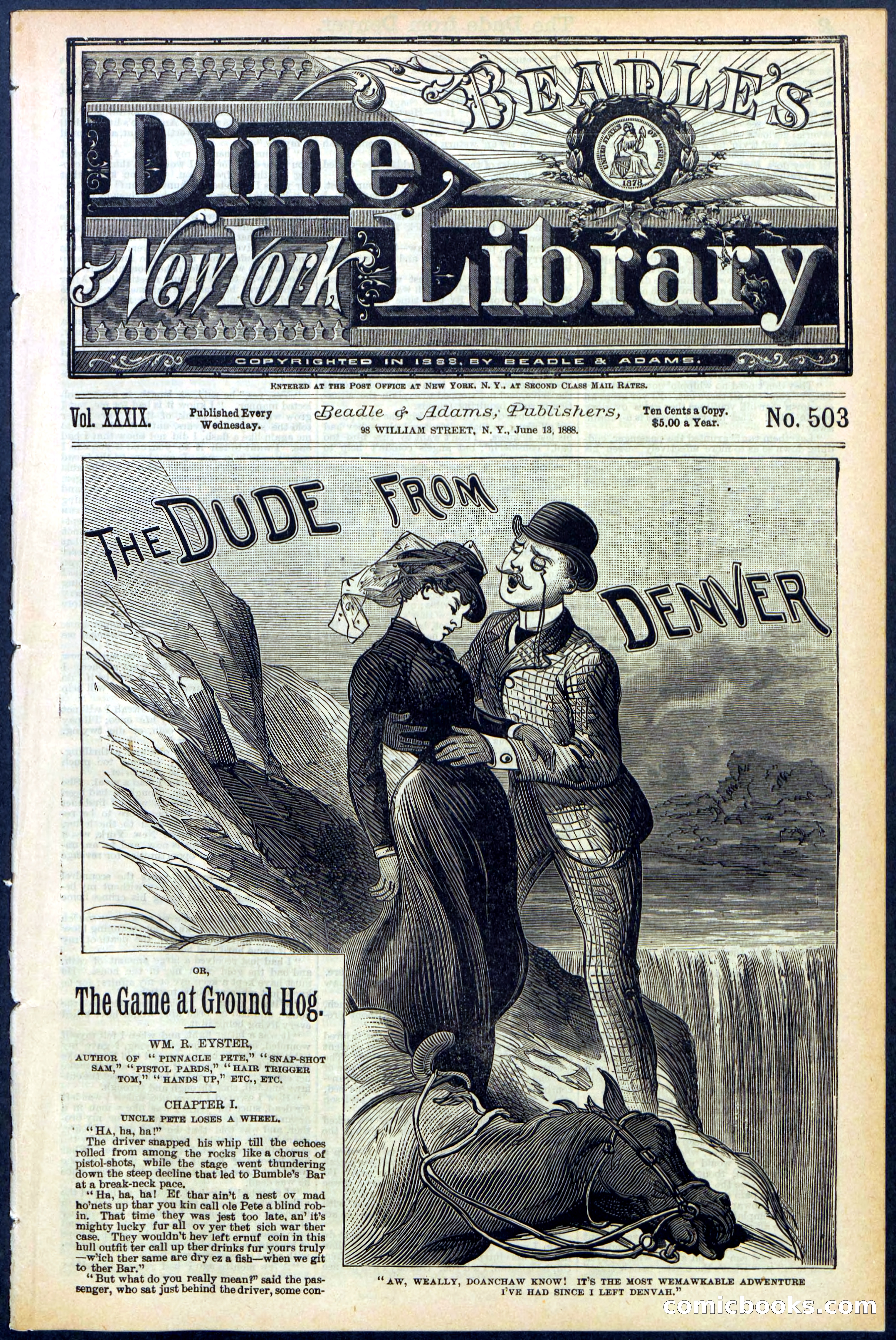 Beadle's New York Dime Library, No. 503