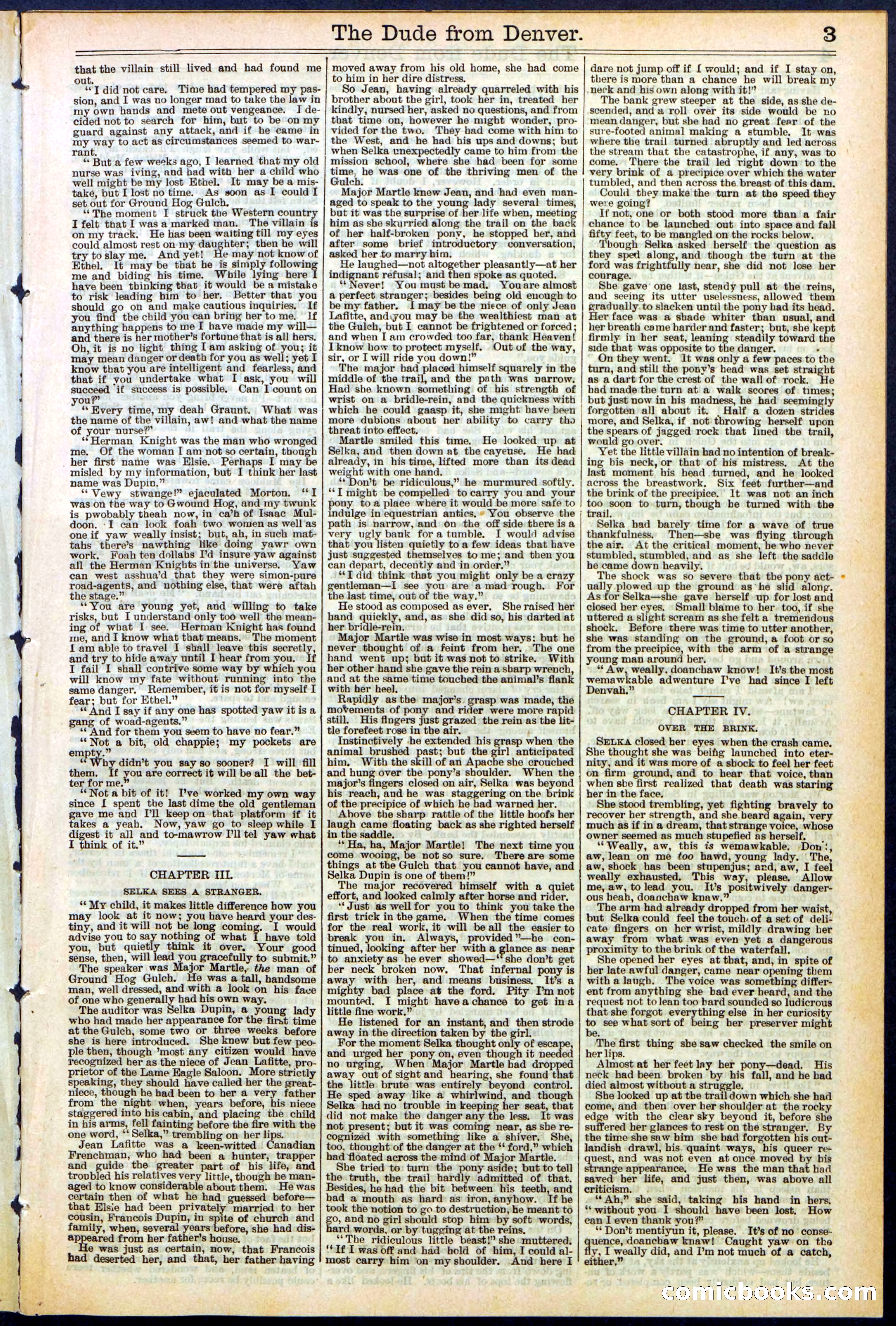 Beadle's New York Dime Library, No. 503 — page 3 of 32